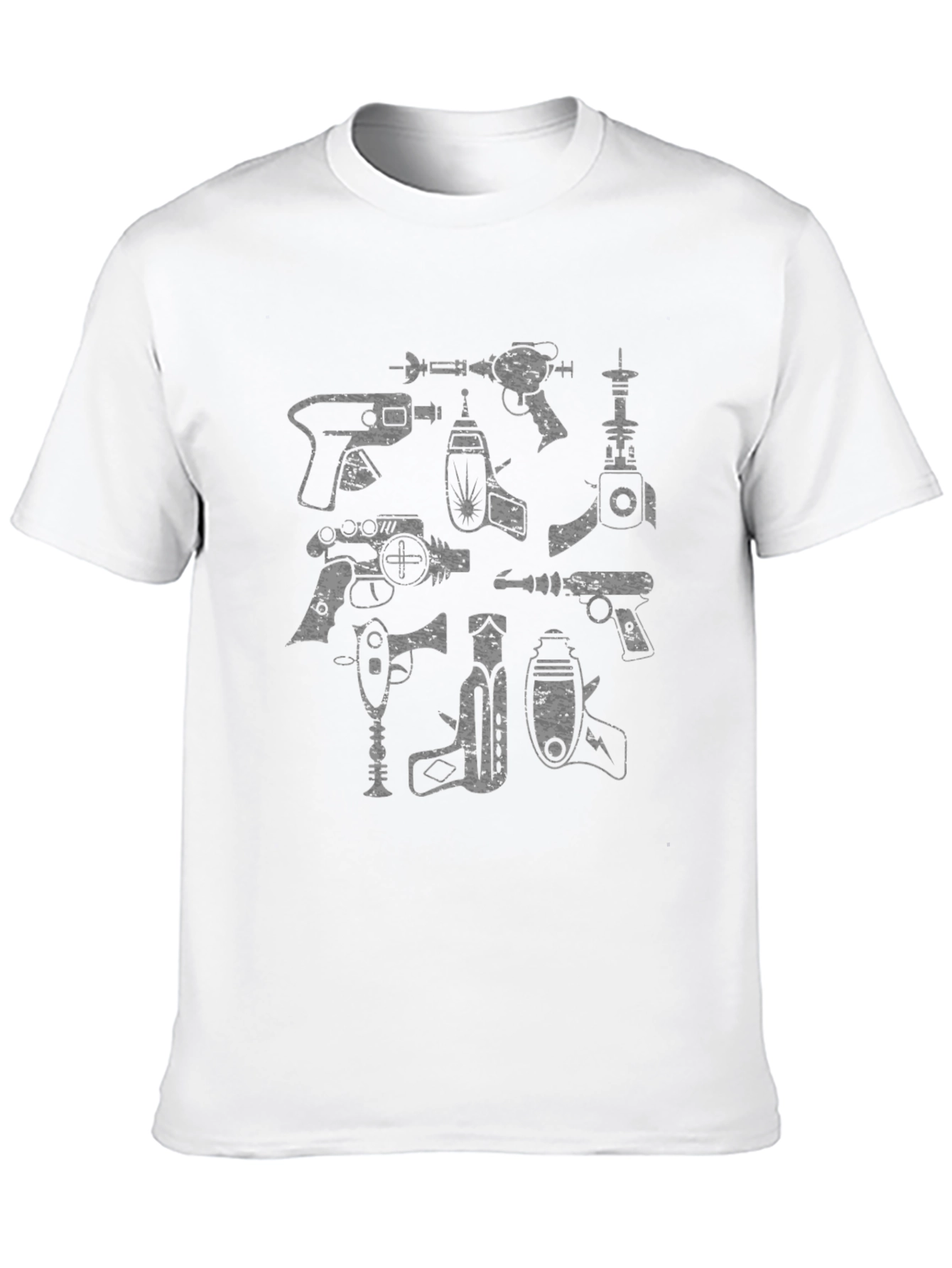 Retro Ray Guns Graphic Tee - Sci-Fi Cool