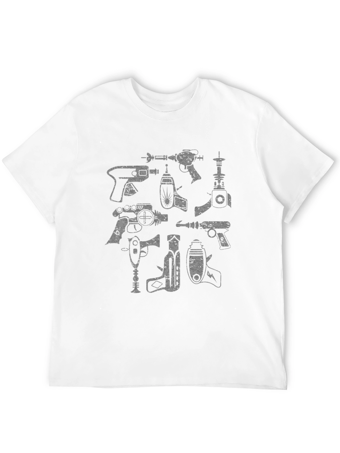 Retro Ray Guns Graphic Tee - Sci-Fi Cool