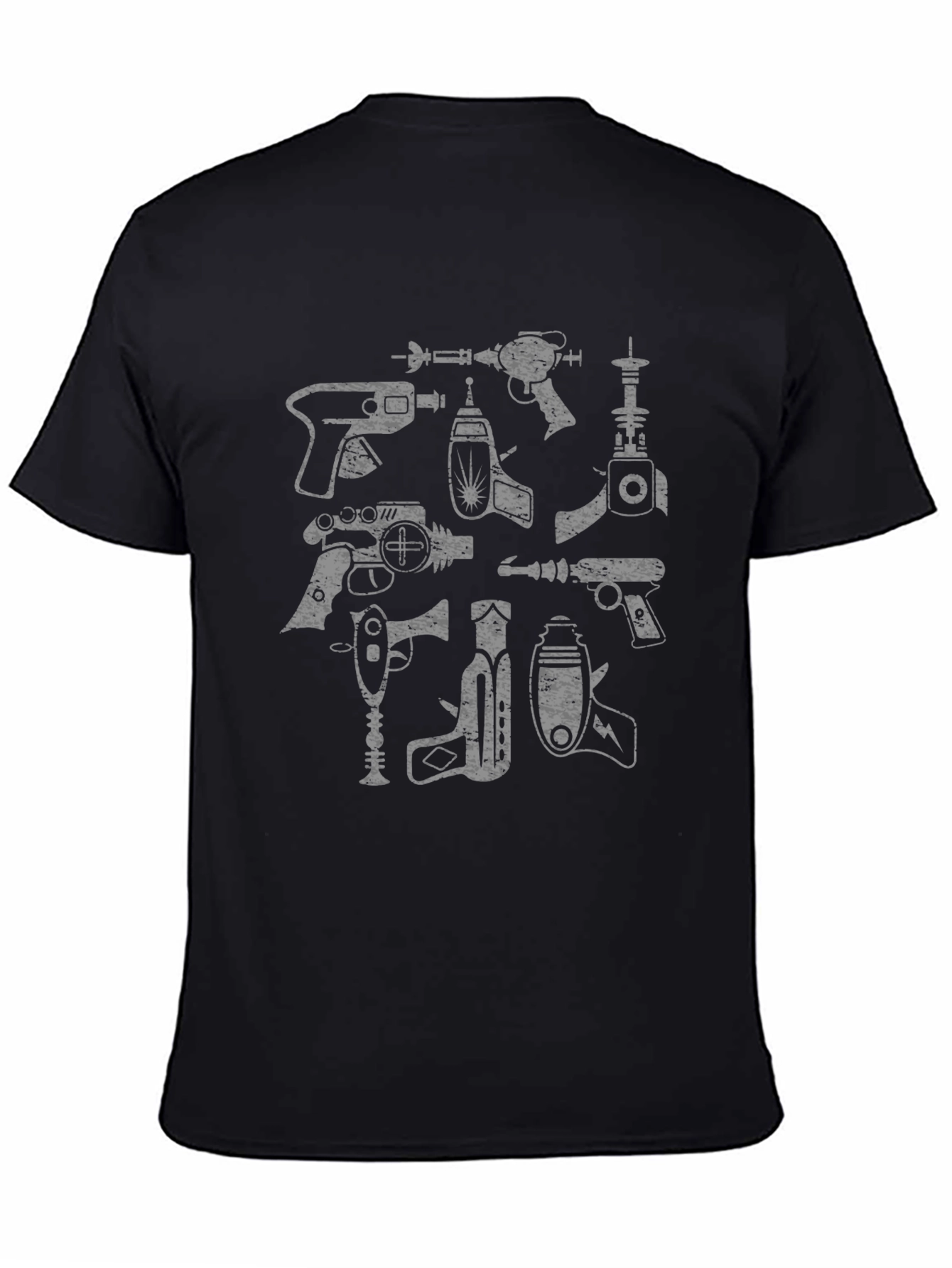 Retro Ray Guns Graphic Tee - Sci-Fi Cool