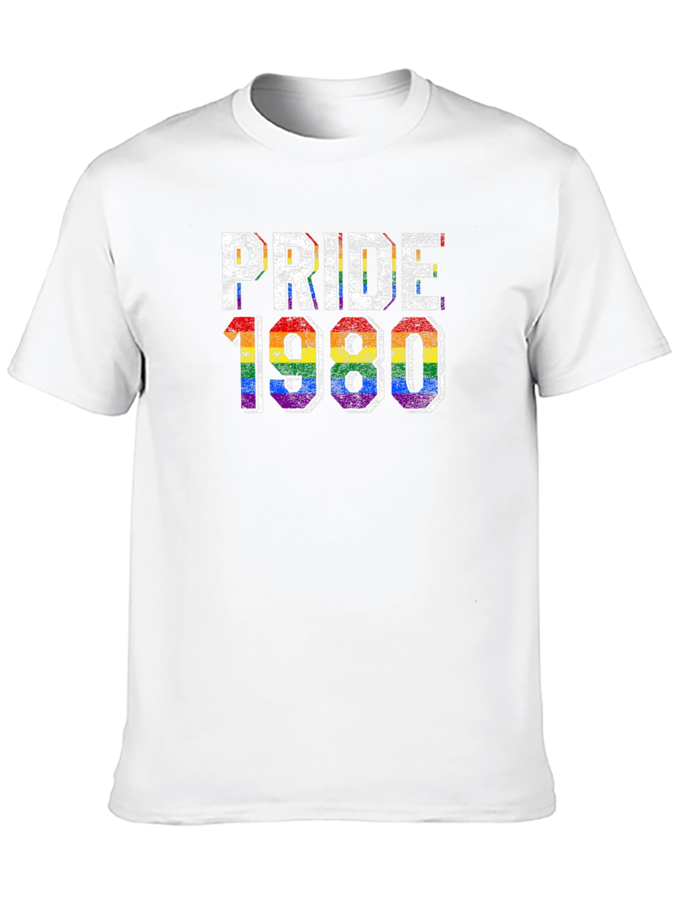 Pride 1980 LGBTQ Rainbow Graphic T-Shirt