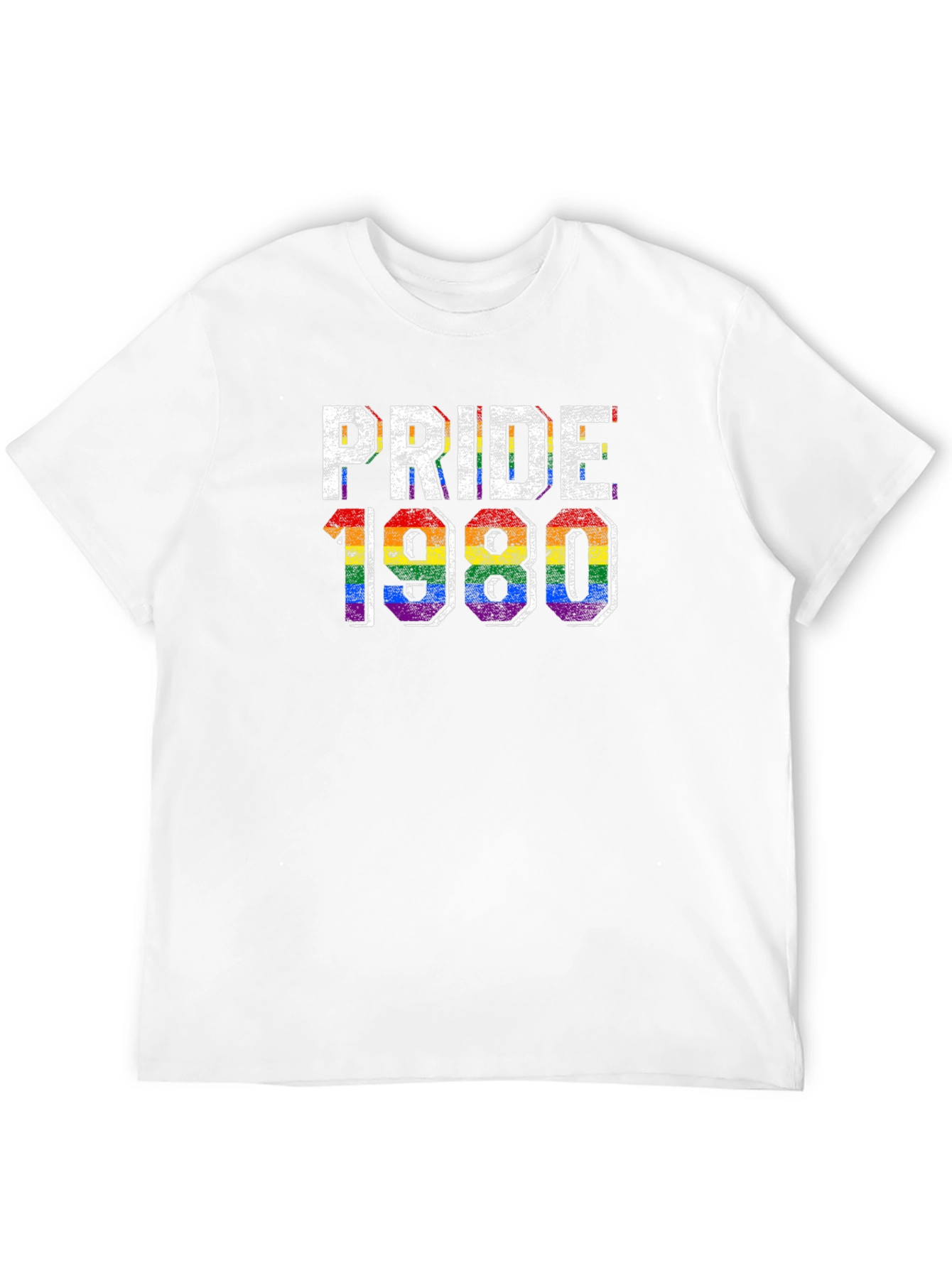 Pride 1980 LGBTQ Rainbow Graphic T-Shirt