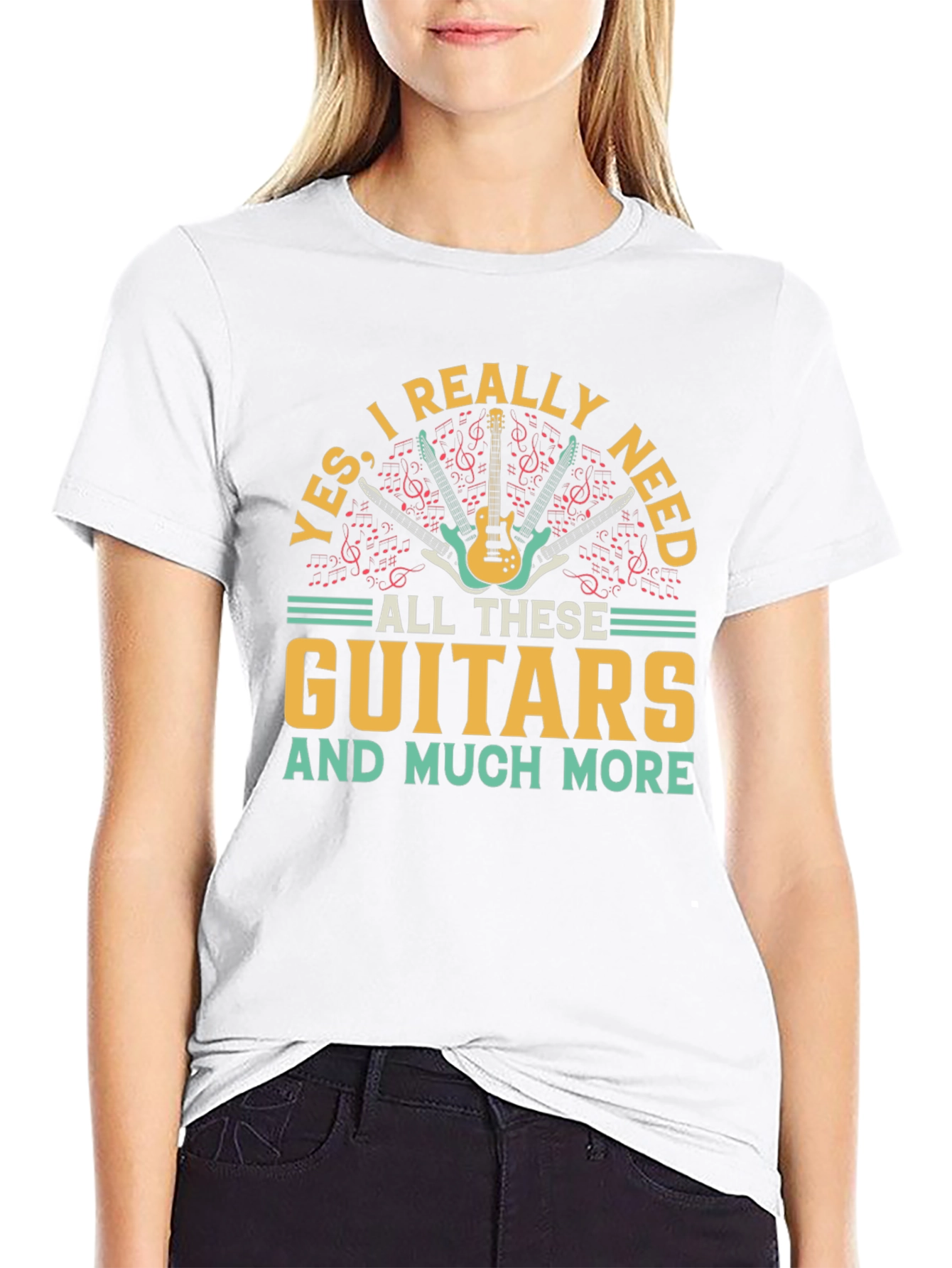 Guitar Lover T-Shirt: Yes I Need All These Guitars