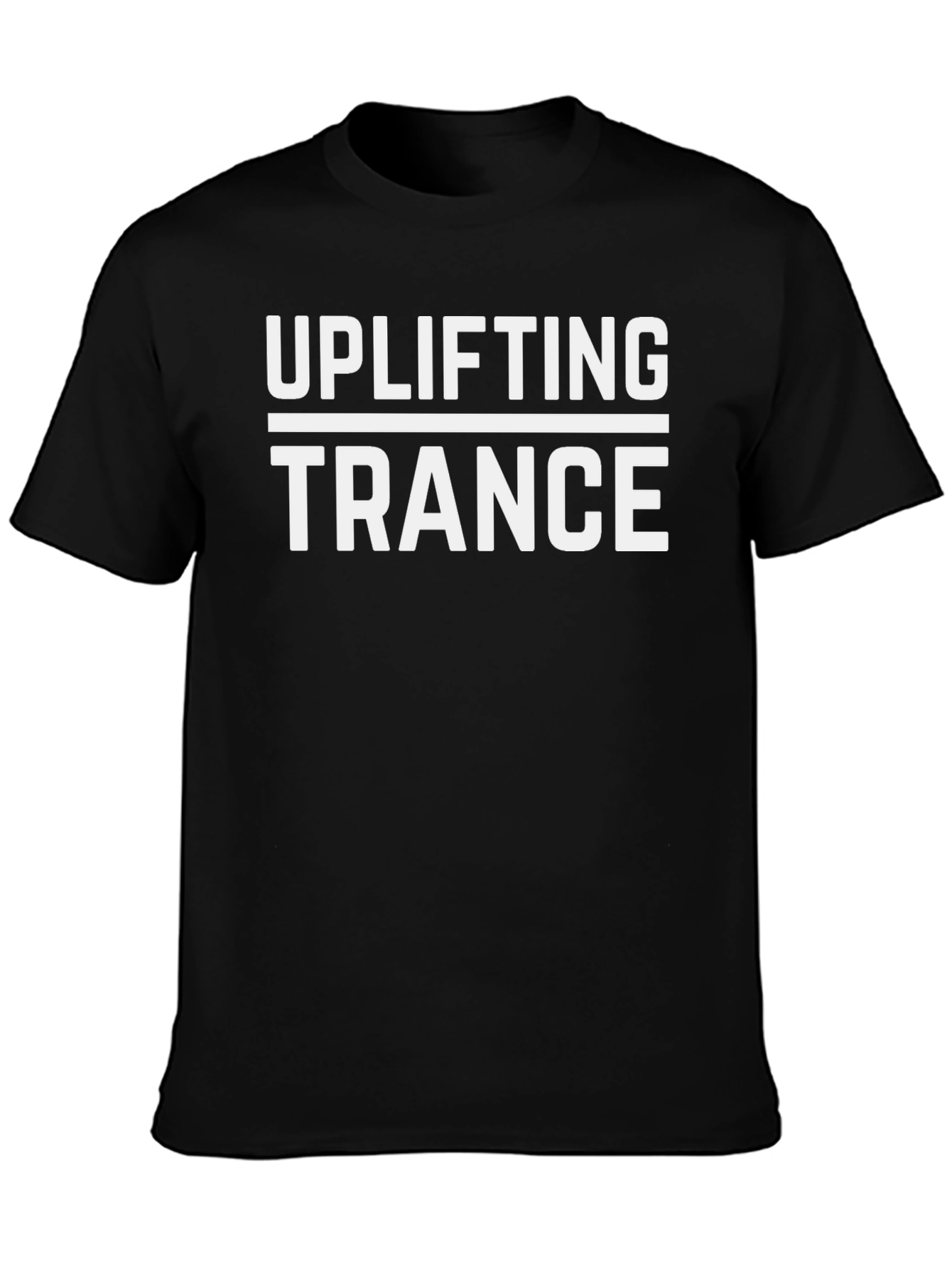 Uplifting Trance Graphic Tee - Black Cotton T-Shirt