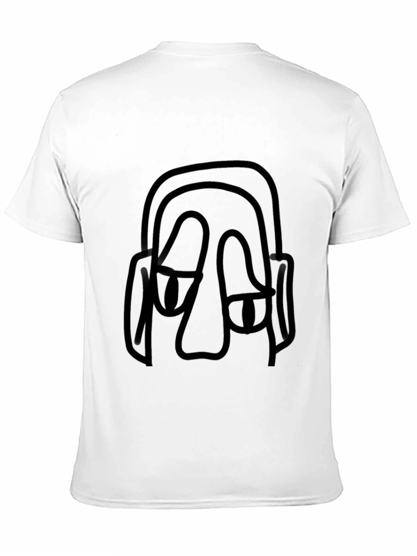 Abstract Face Black T-Shirt