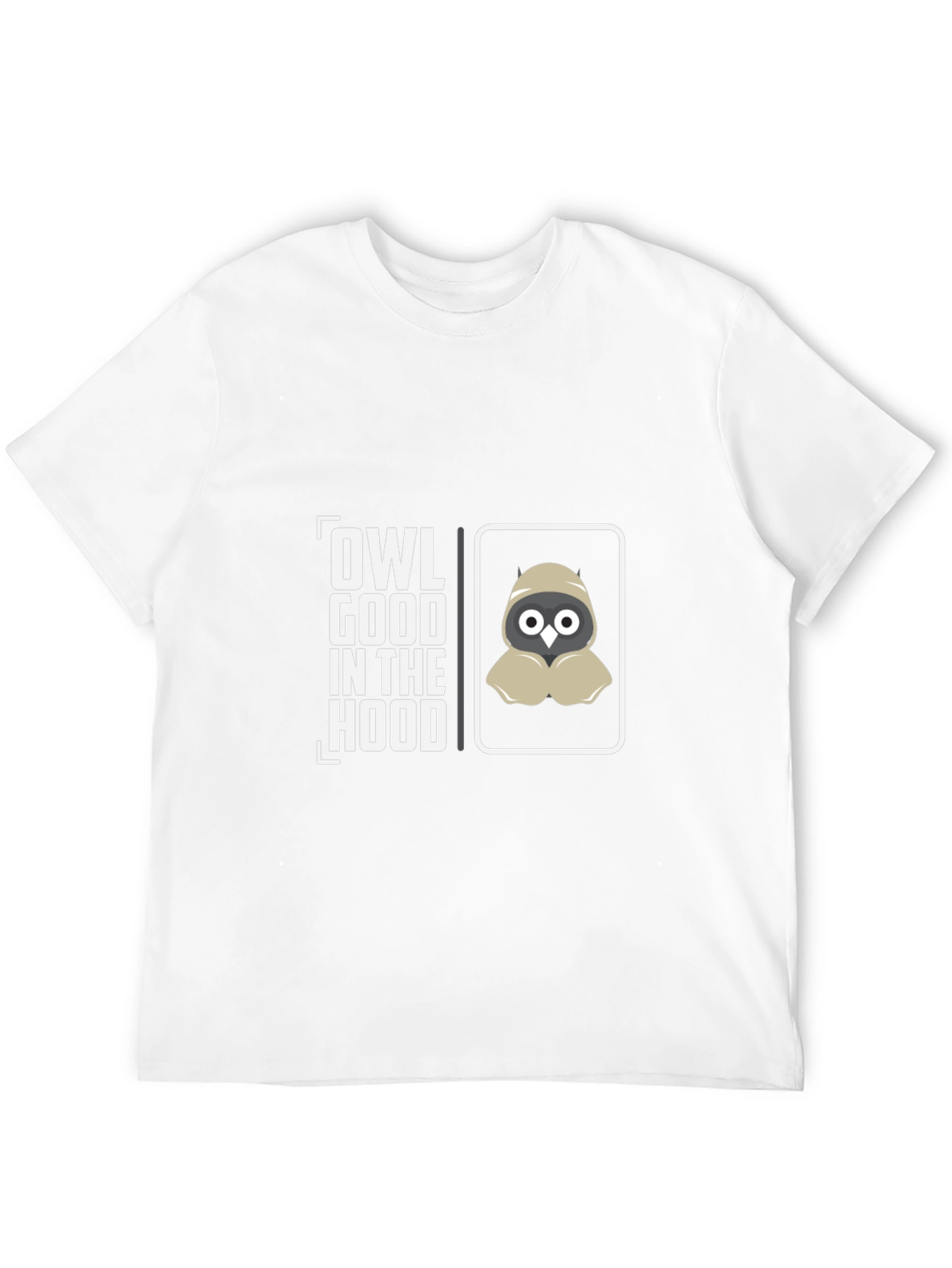 Owl Good in the Hood Black Graphic T-Shirt