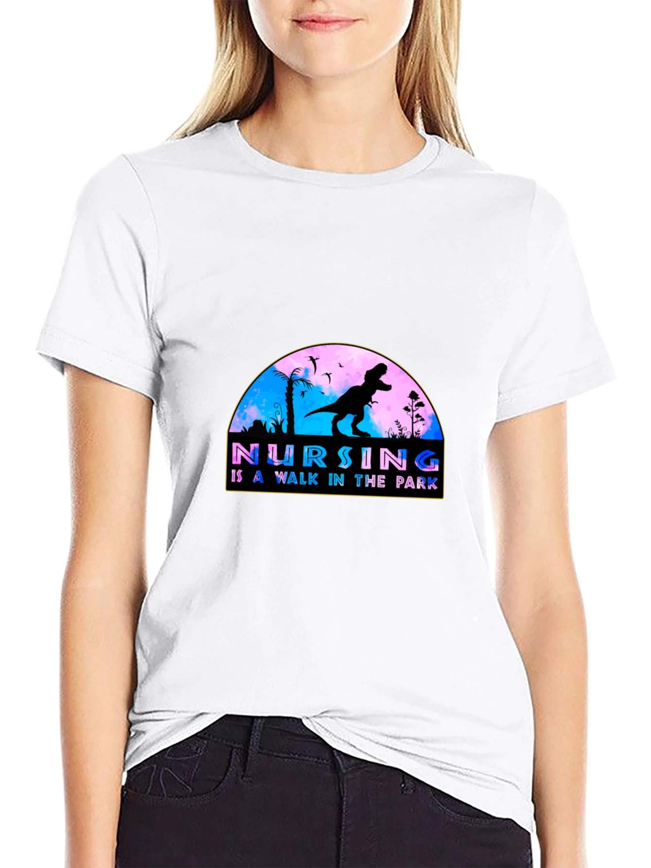 Nursing Walk in the Park T-Shirt - Black