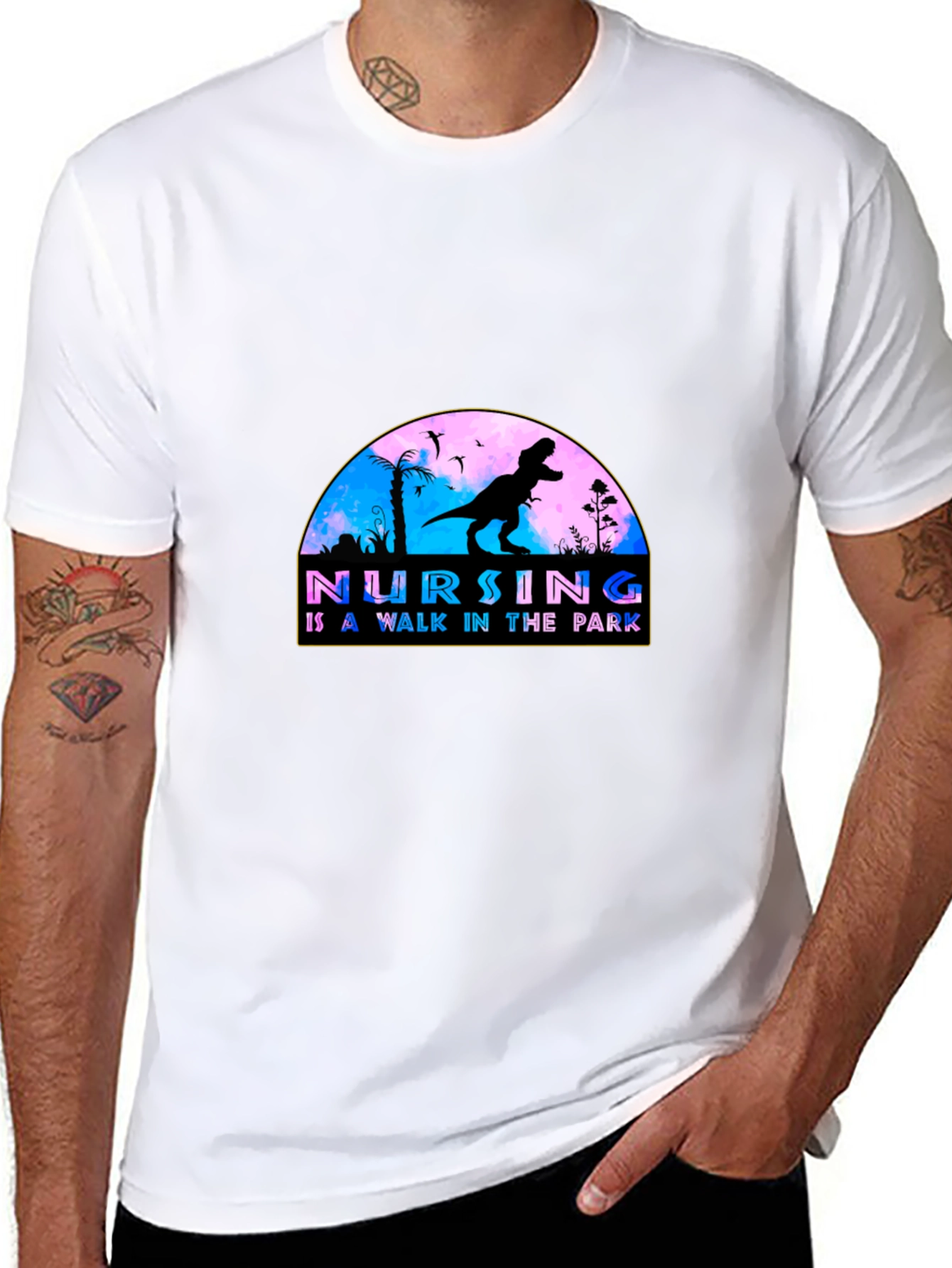 Nursing Walk in the Park T-Shirt - Black