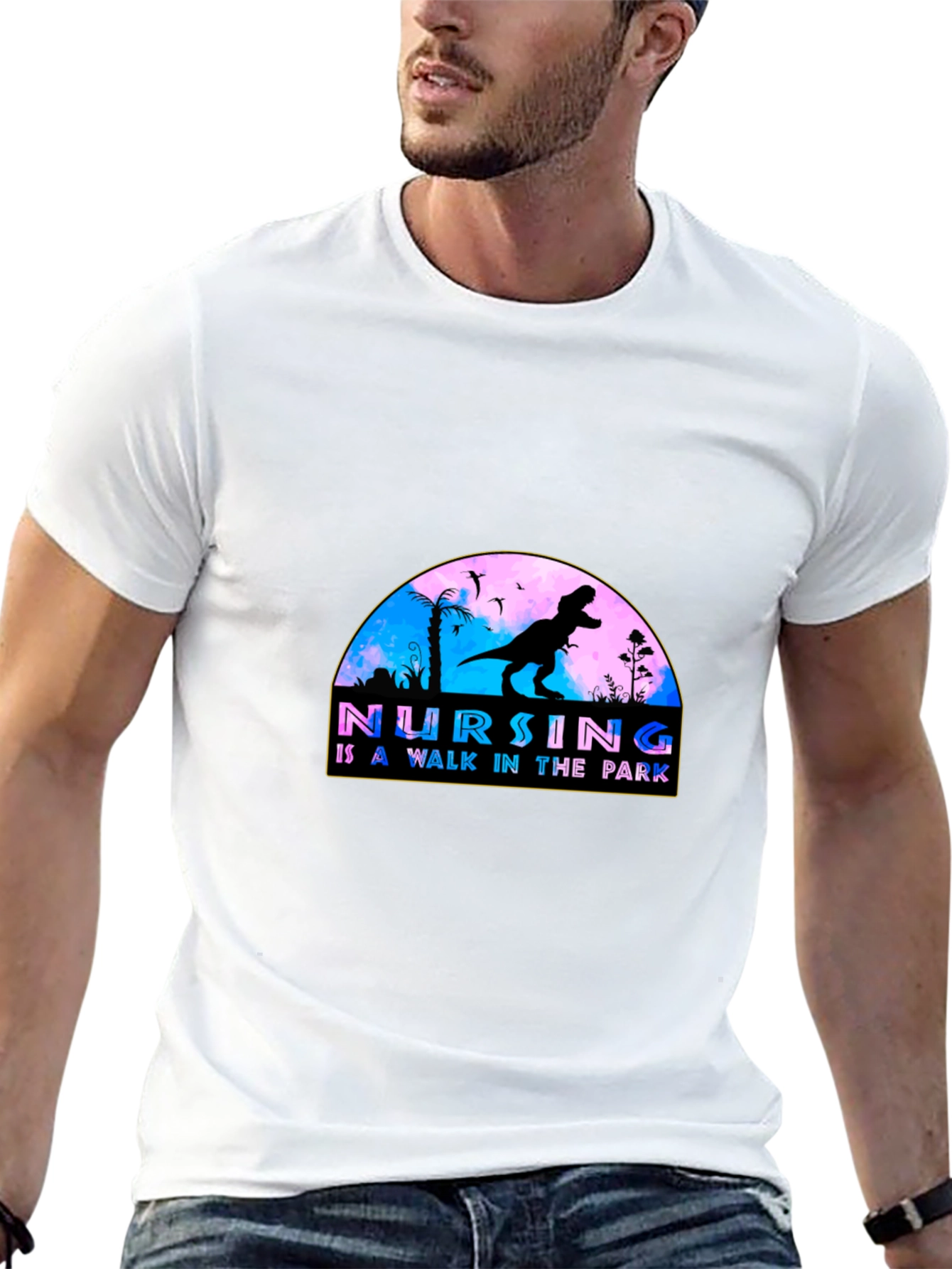 Nursing Walk in the Park T-Shirt - Black