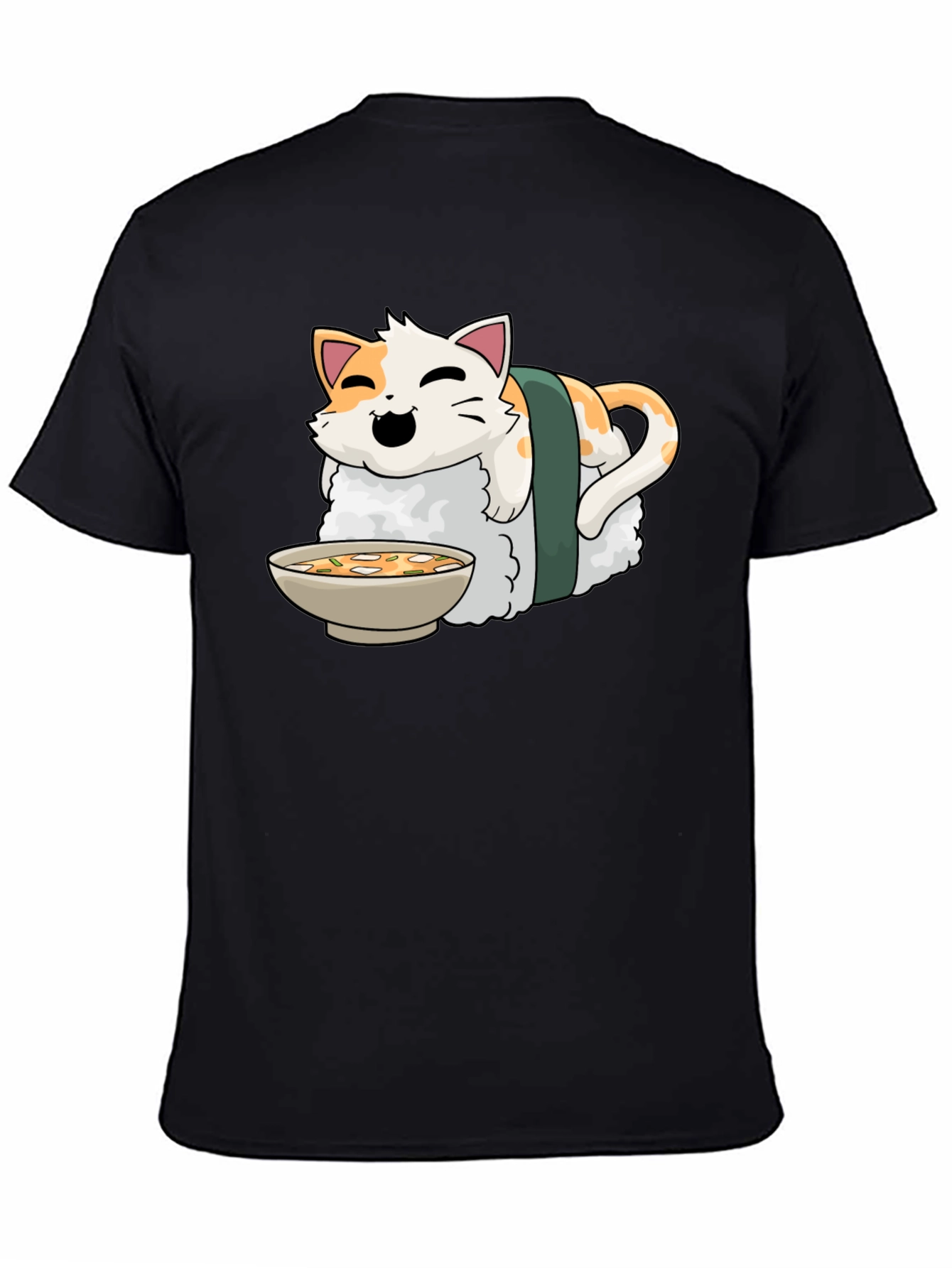 Sushi Cat Graphic T-Shirt - Cute Kawaii Style