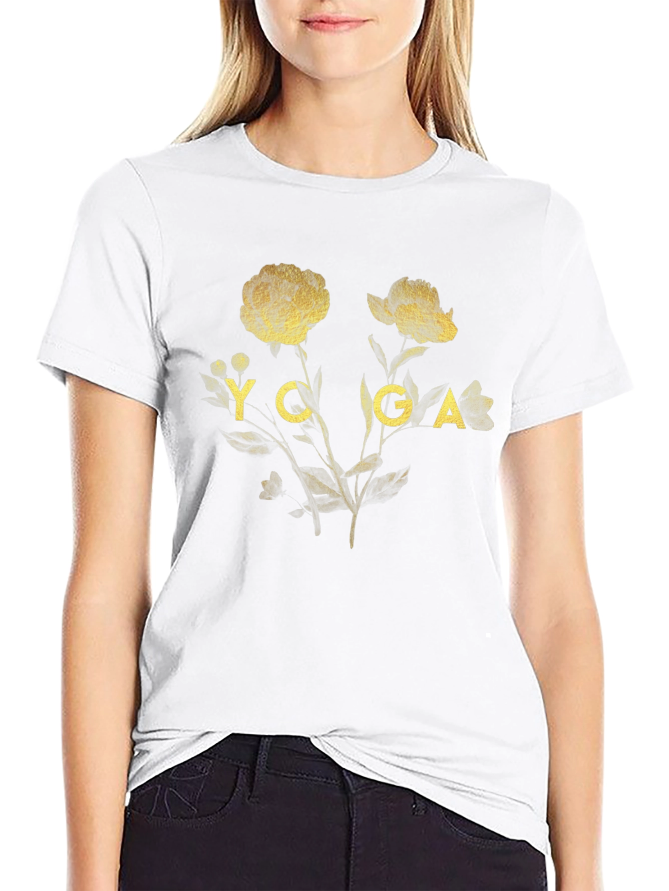 Yoga Floral Graphic T-Shirt