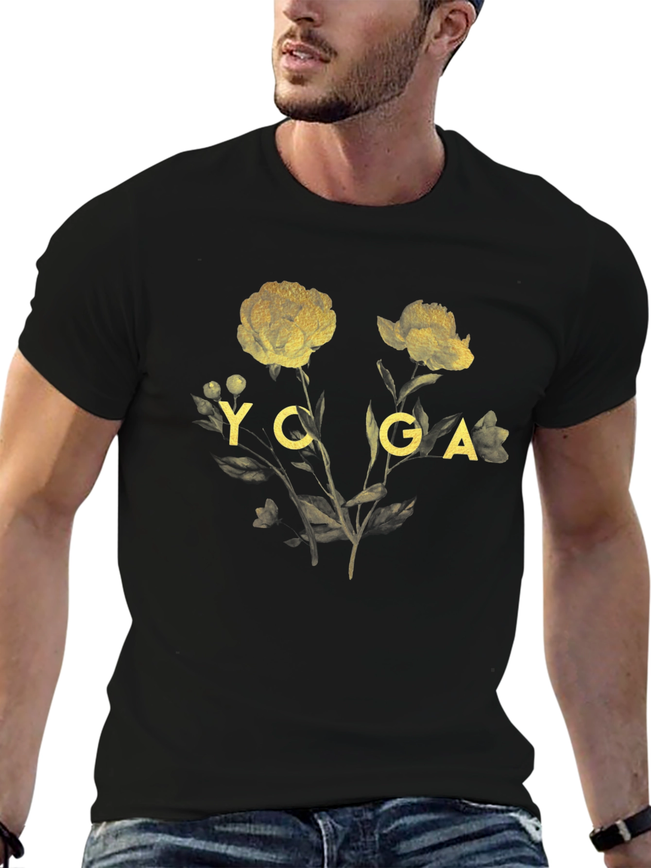 Yoga Floral Graphic T-Shirt