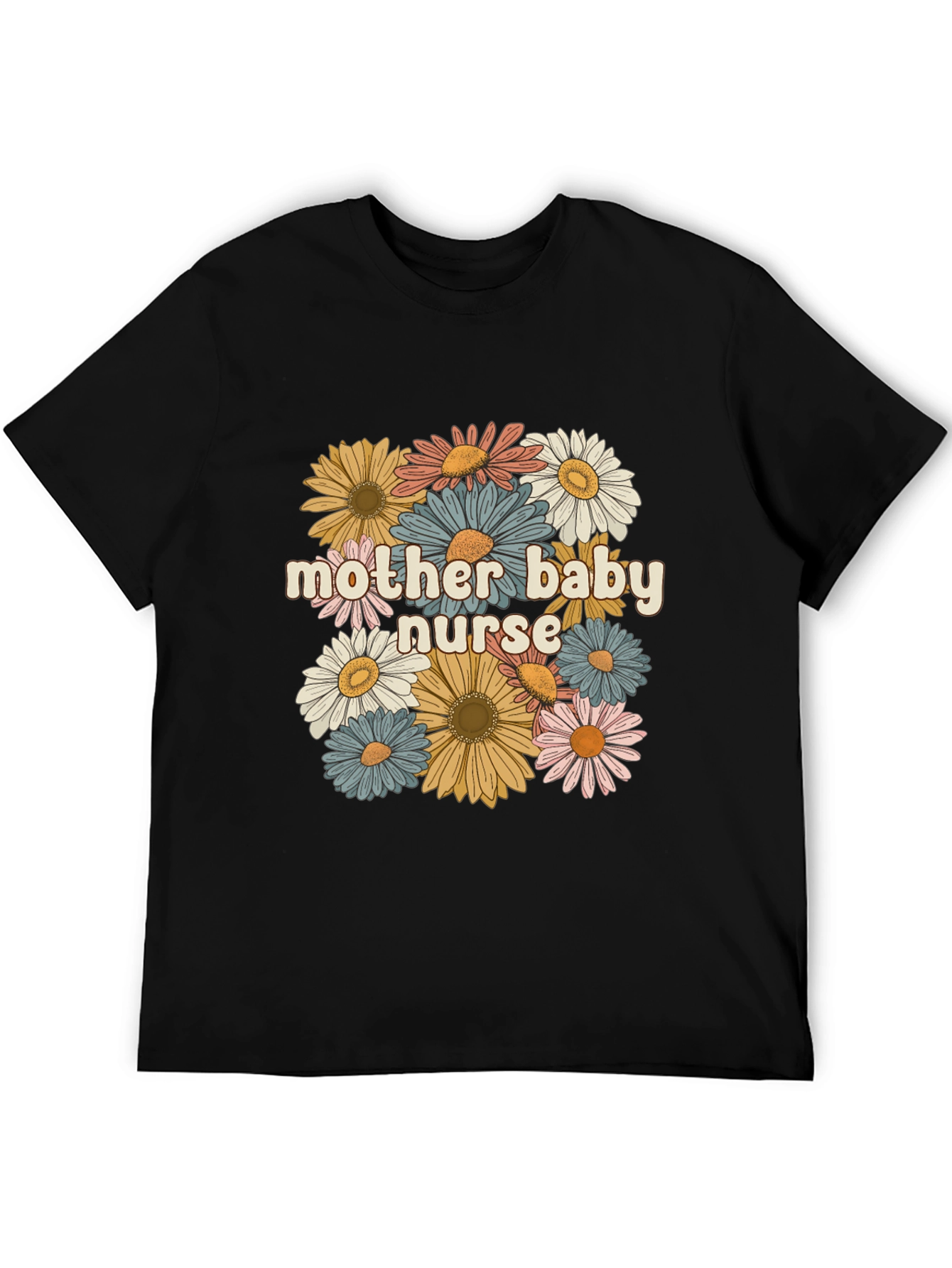 Mother Baby Nurse Floral Graphic Tee