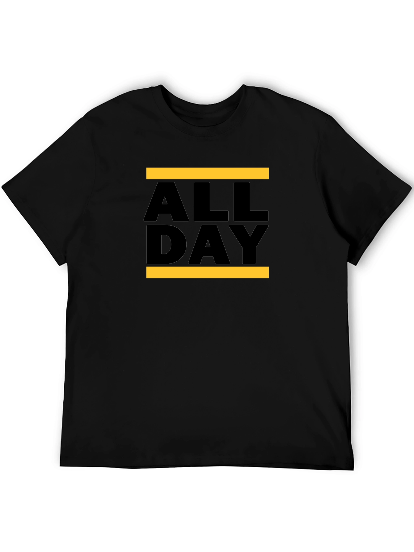 All Day Graphic Tee - Mens Black Cotton T-Shirt