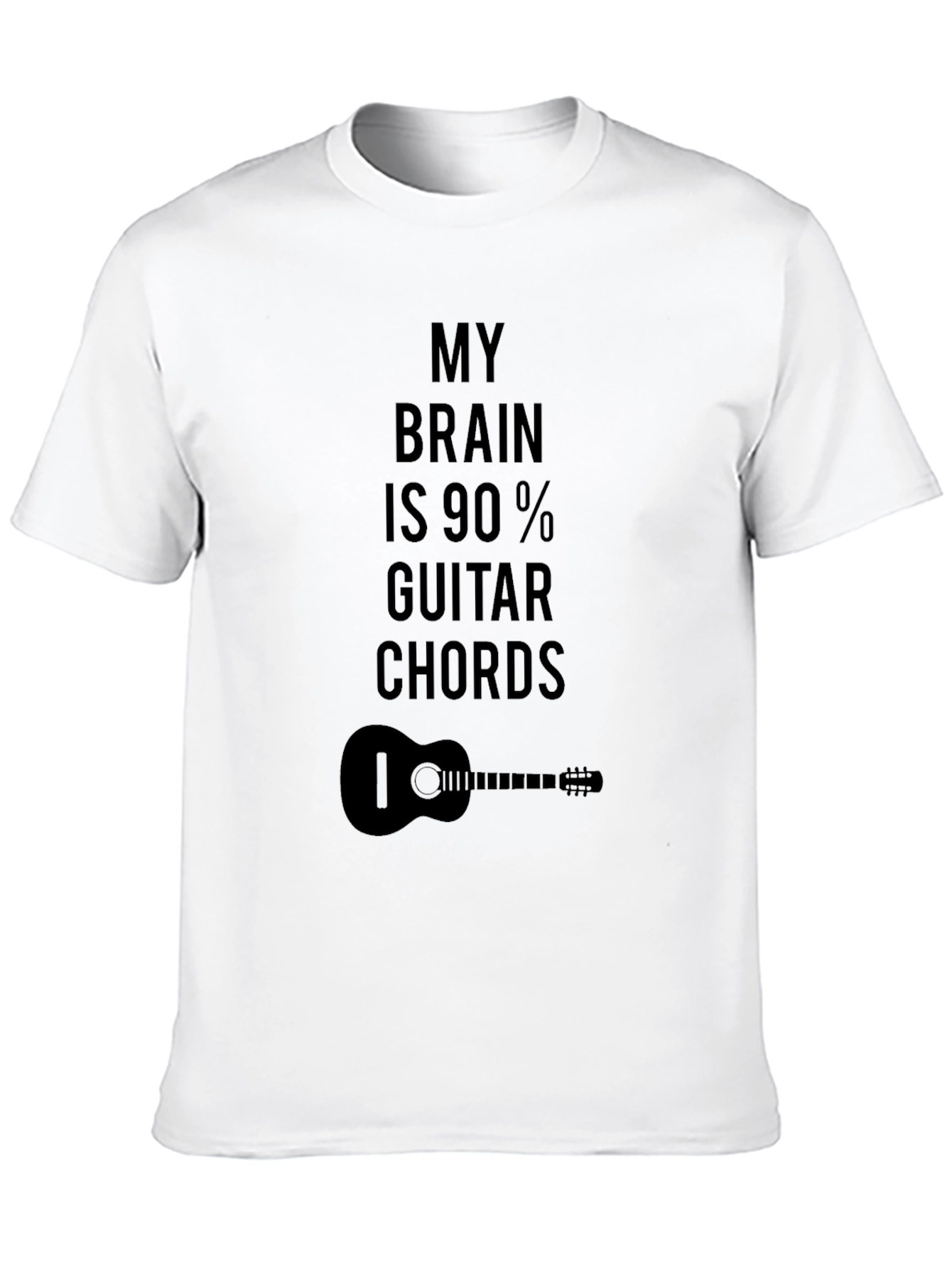 Guitar Chord Brain T-Shirt - Musician Novelty Tee