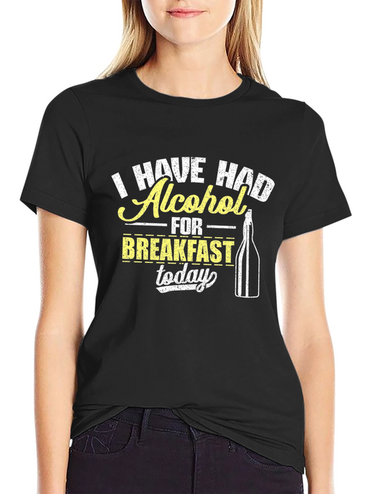 Alcohol for Breakfast T-Shirt - Funny Novelty Tee