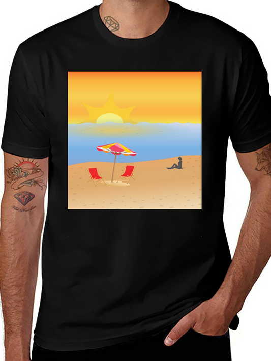 Beach Sunset Graphic T-Shirt