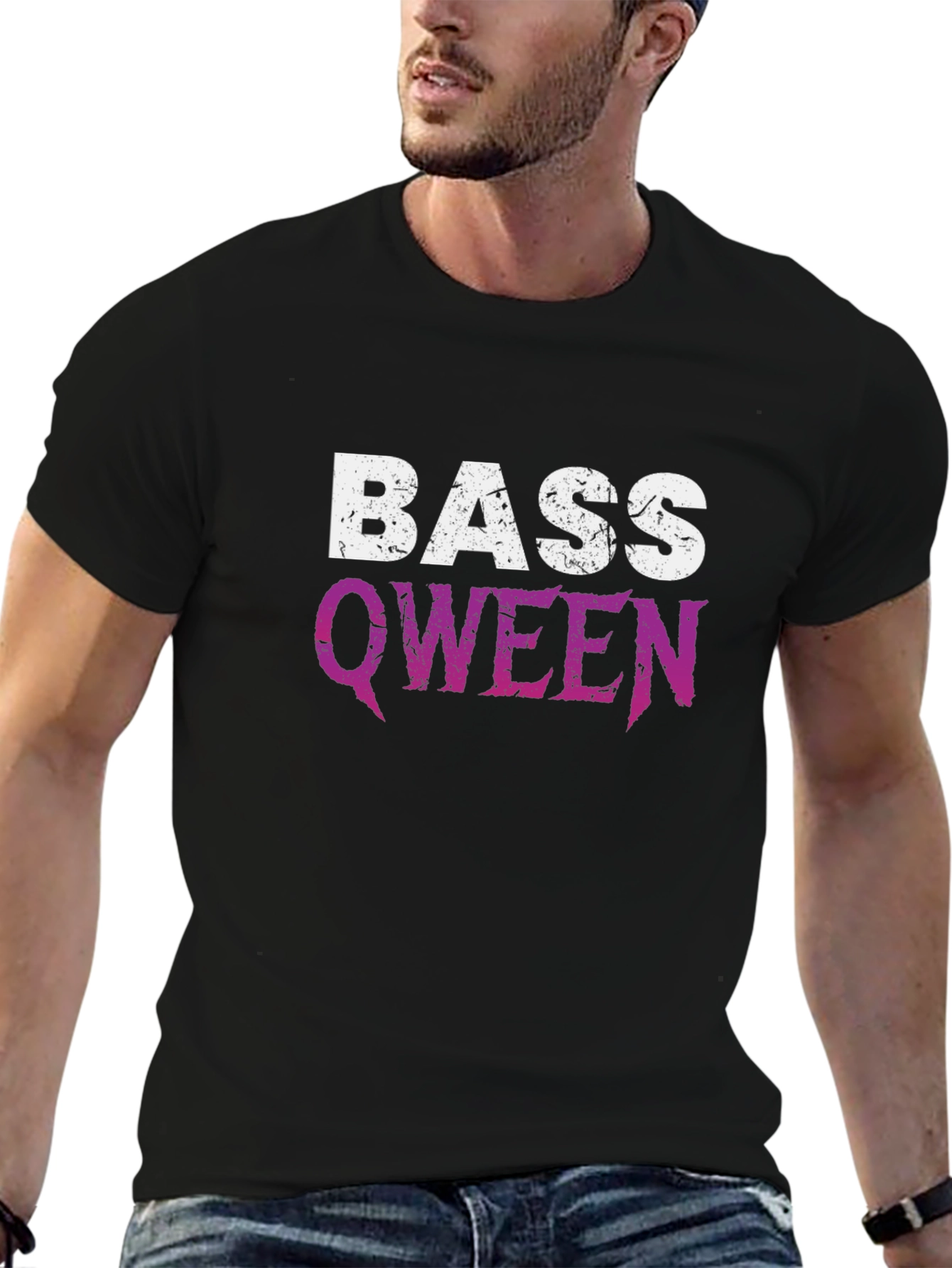 Bass Qween Graphic T-Shirt - Black
