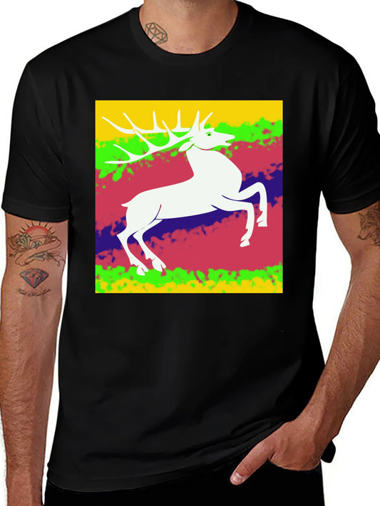 Retro Deer Graphic Tee - Unique Style