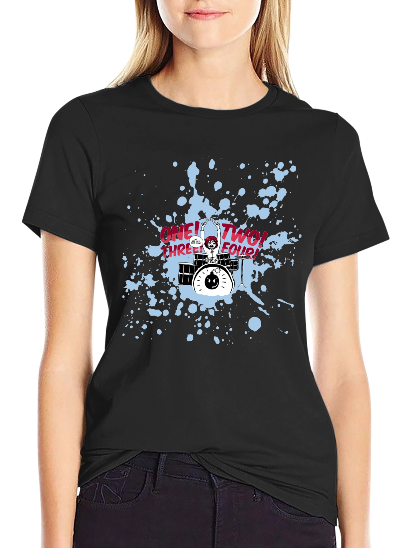 Scott Pilgrim Drummer T-Shirt: One Two Three Four!