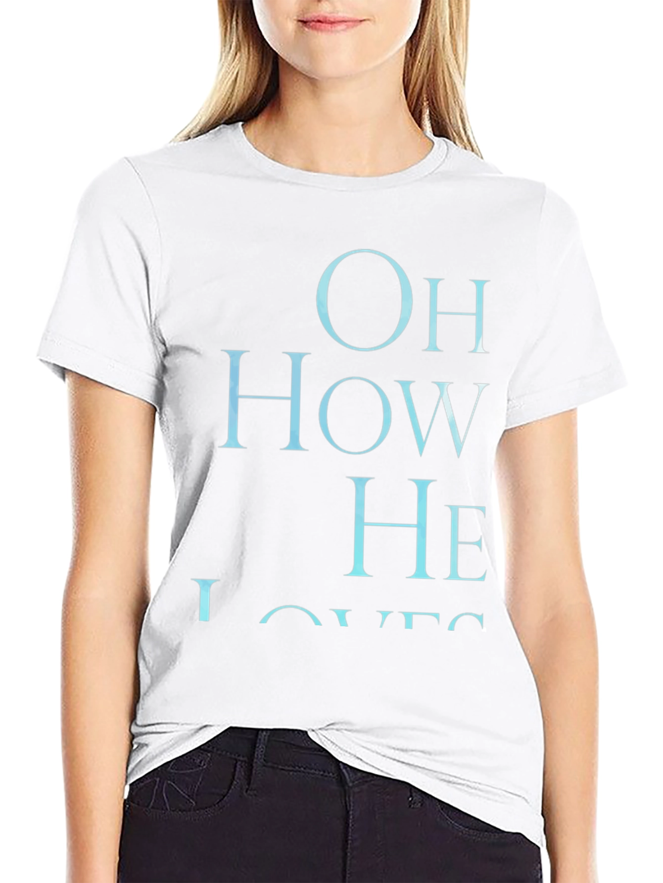 Oh How He Loves Graphic T-Shirt - Black