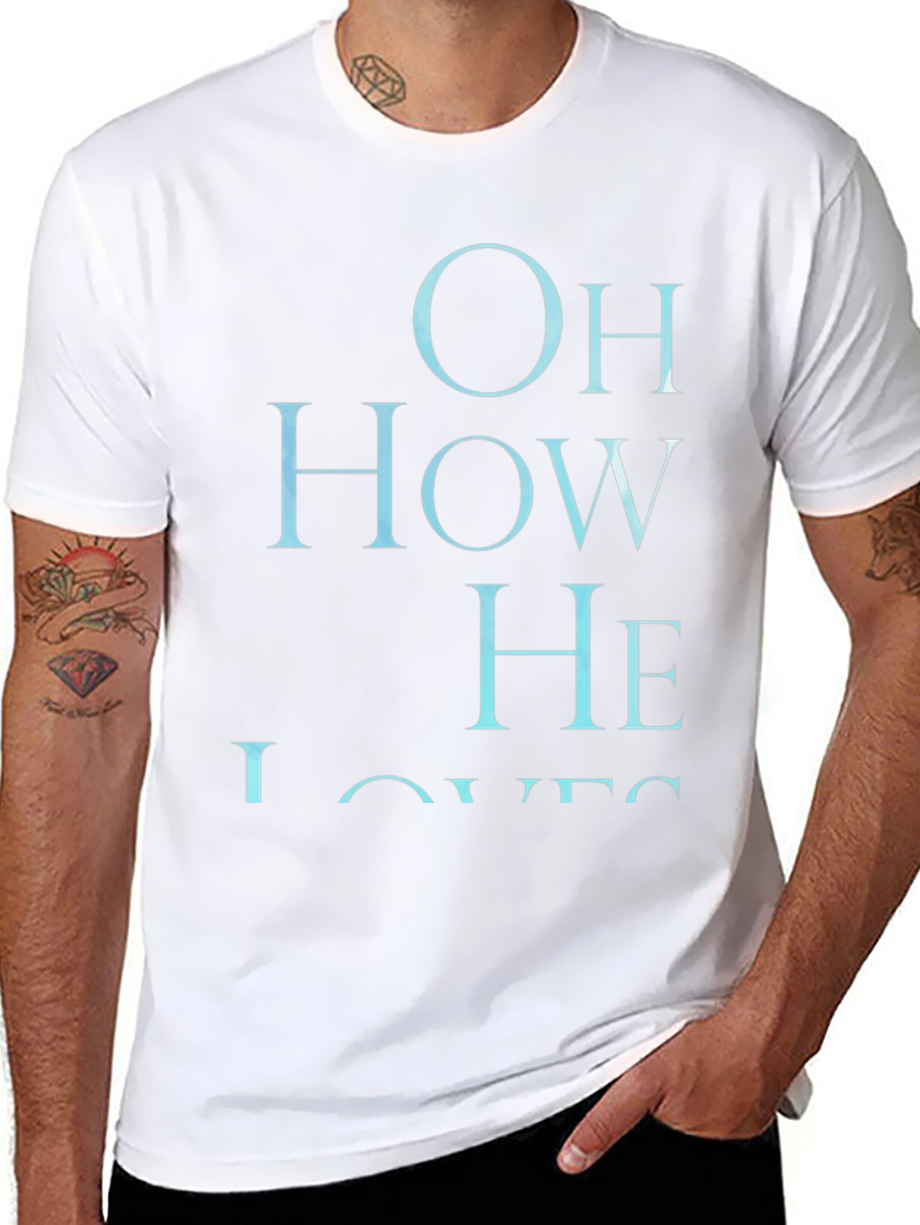 Oh How He Loves Graphic T-Shirt - Black