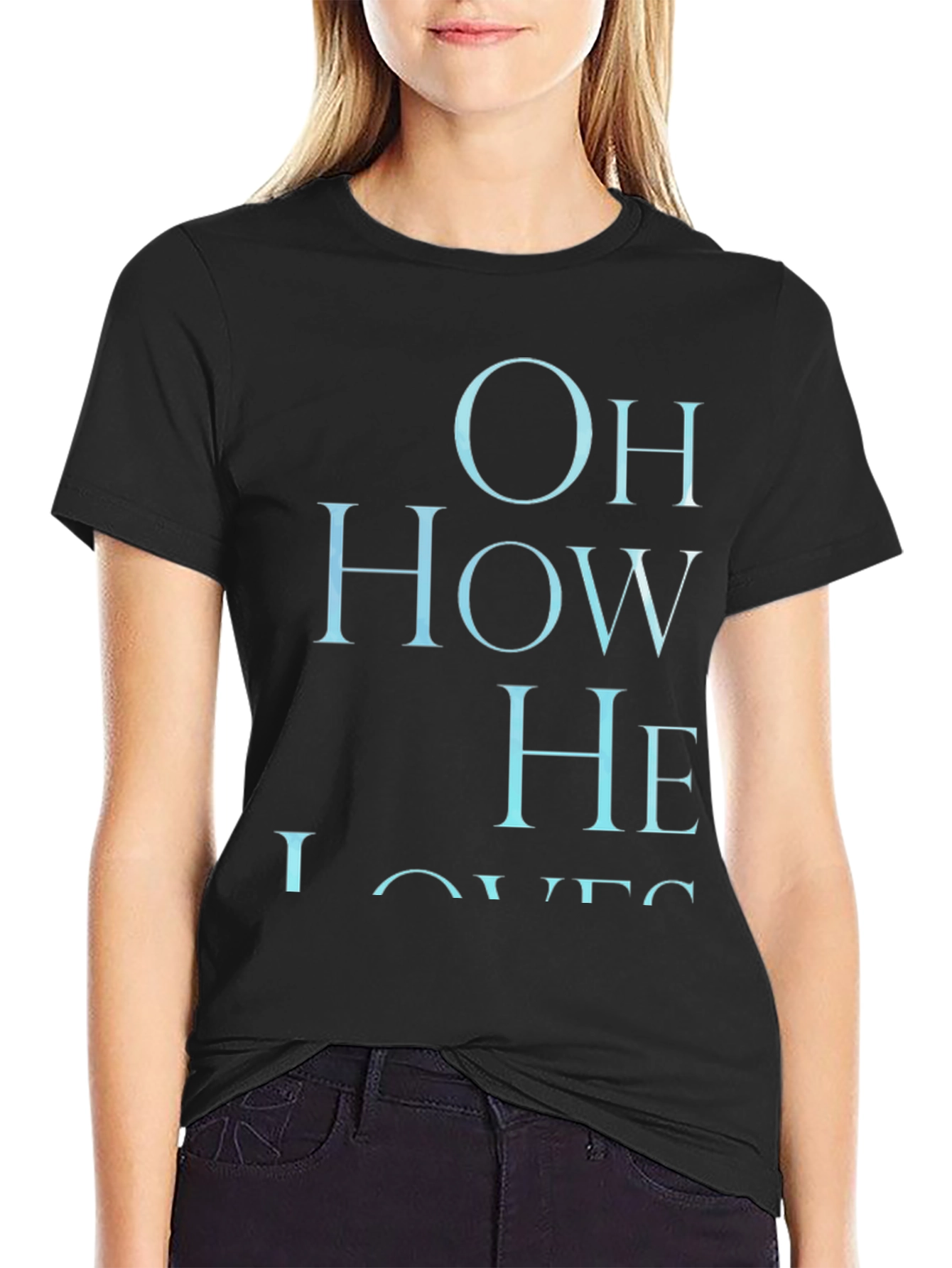 Oh How He Loves Graphic T-Shirt - Black