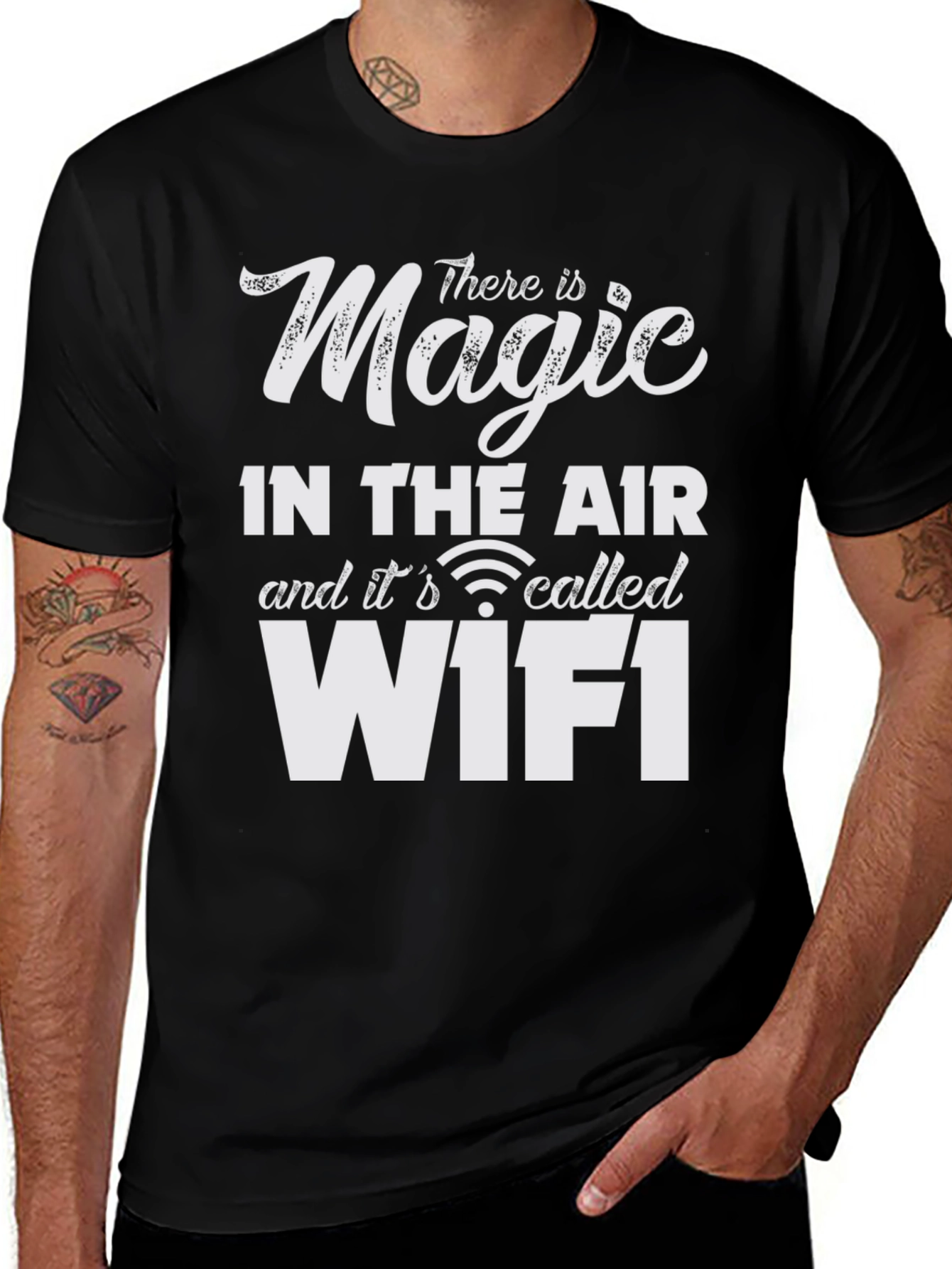 Magic WiFi Funny Novelty Graphic T-Shirt