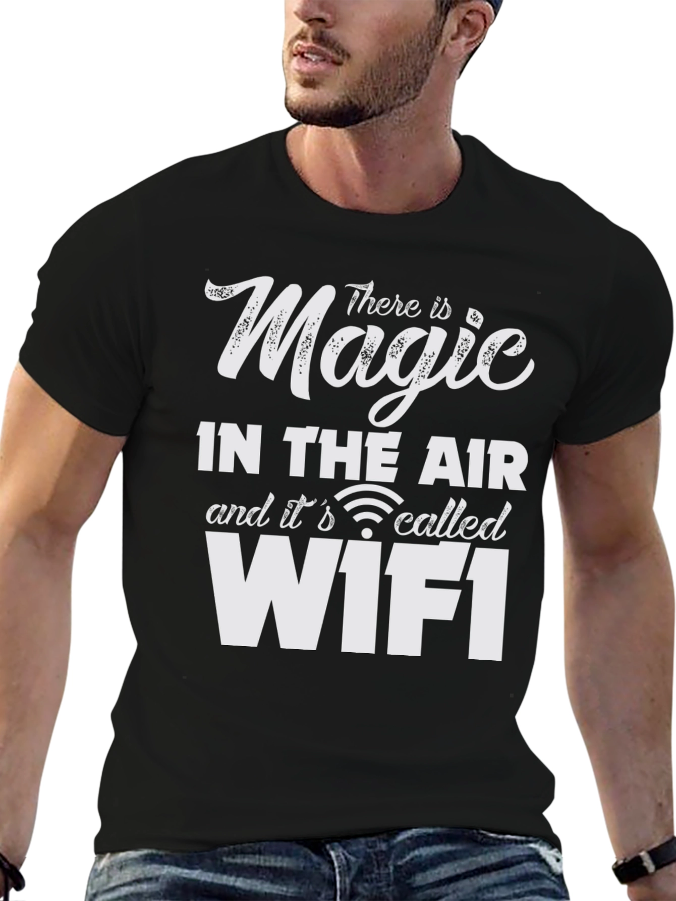 Magic WiFi Funny Novelty Graphic T-Shirt
