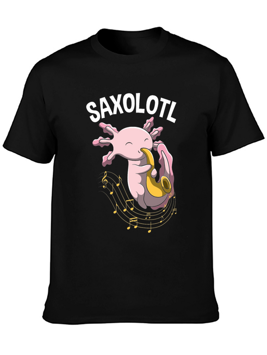 Saxolotl T-Shirt - Axolotl Saxophone Player Tee