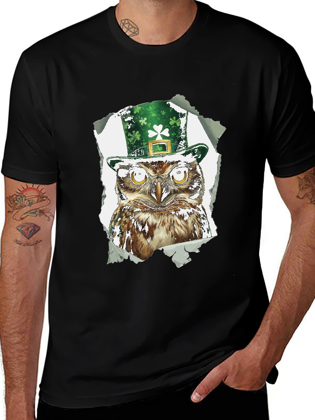 St. Patricks Day Owl T-Shirt - Lucky Irish Tee