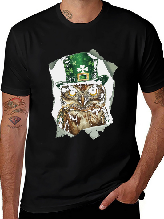 St. Patricks Day Owl T-Shirt - Lucky Irish Tee