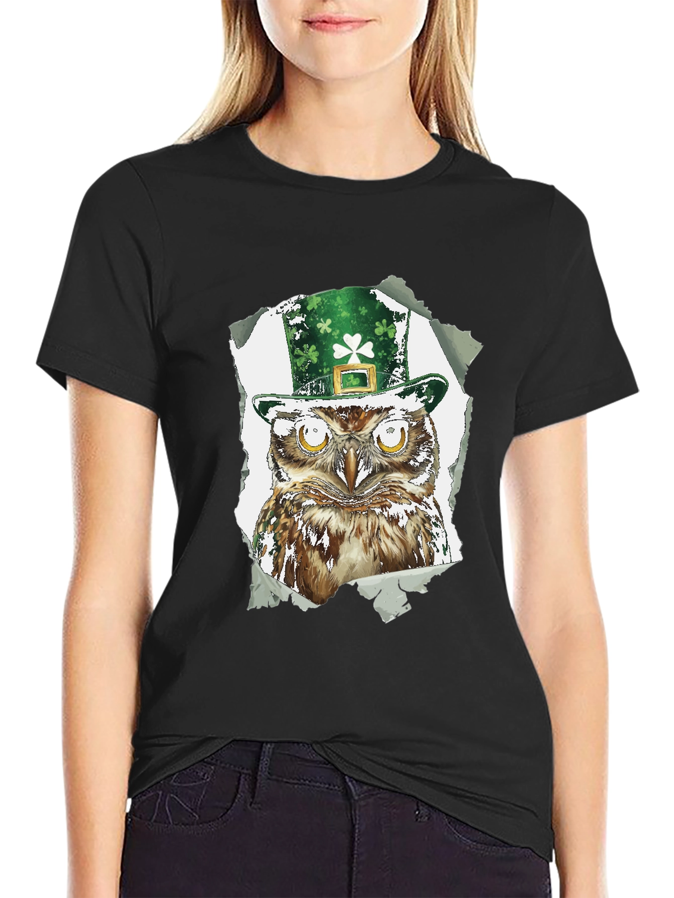 St. Patricks Day Owl T-Shirt - Lucky Irish Tee