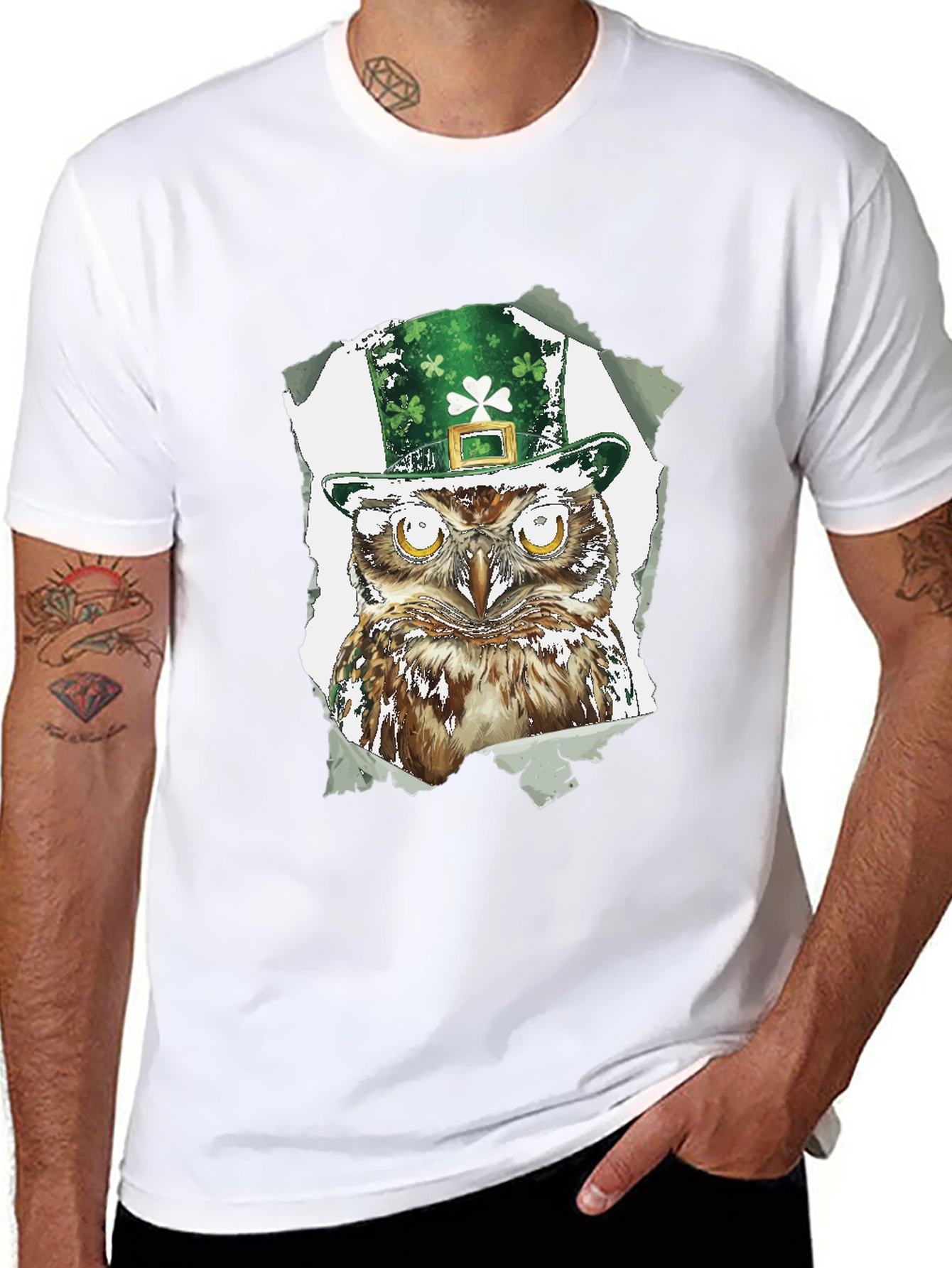 St. Patricks Day Owl T-Shirt - Lucky Irish Tee