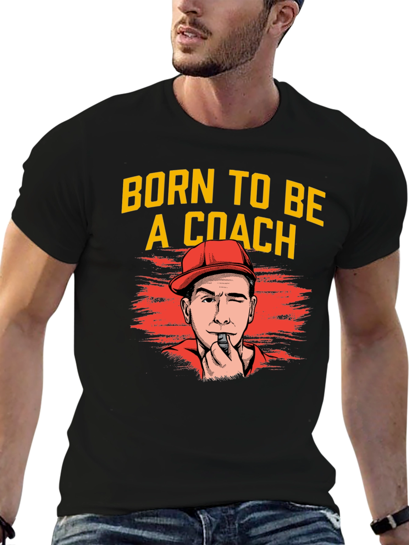 Born to Be A Coach T-Shirt - Black