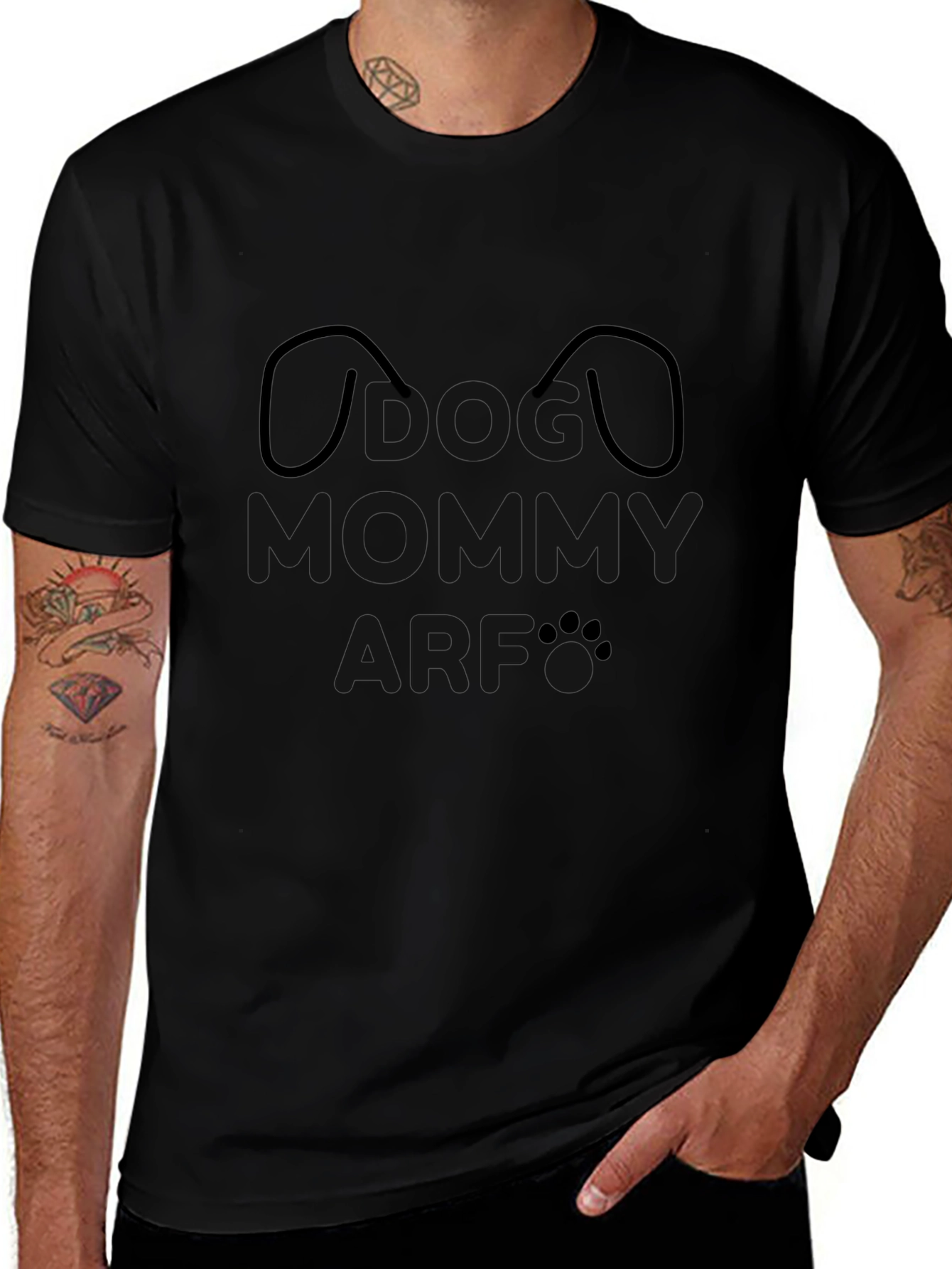 Dog Lover Graphic Tee - Casual Black T-Shirt