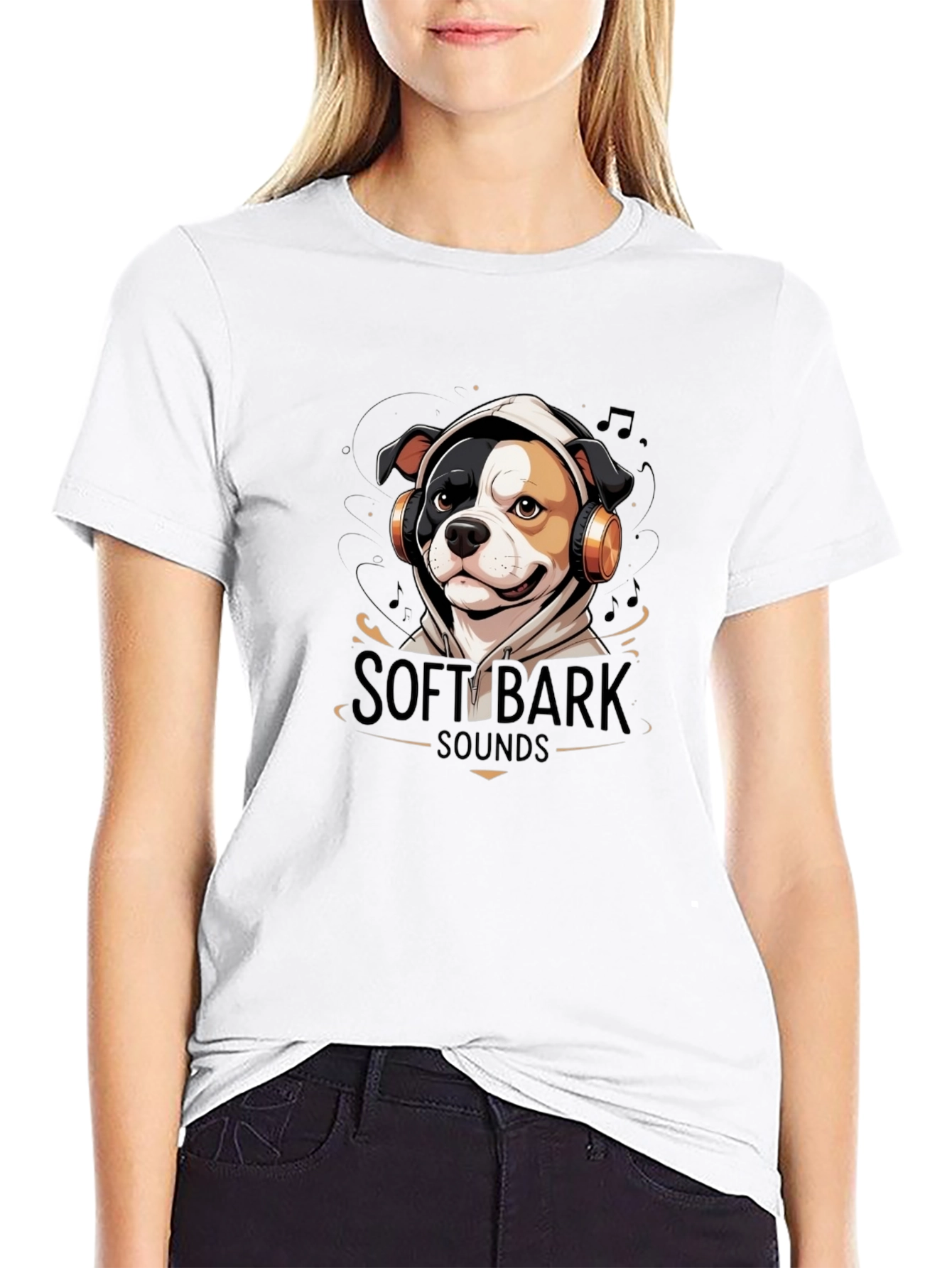 Soft Bark Sounds Dog Graphic T-Shirt