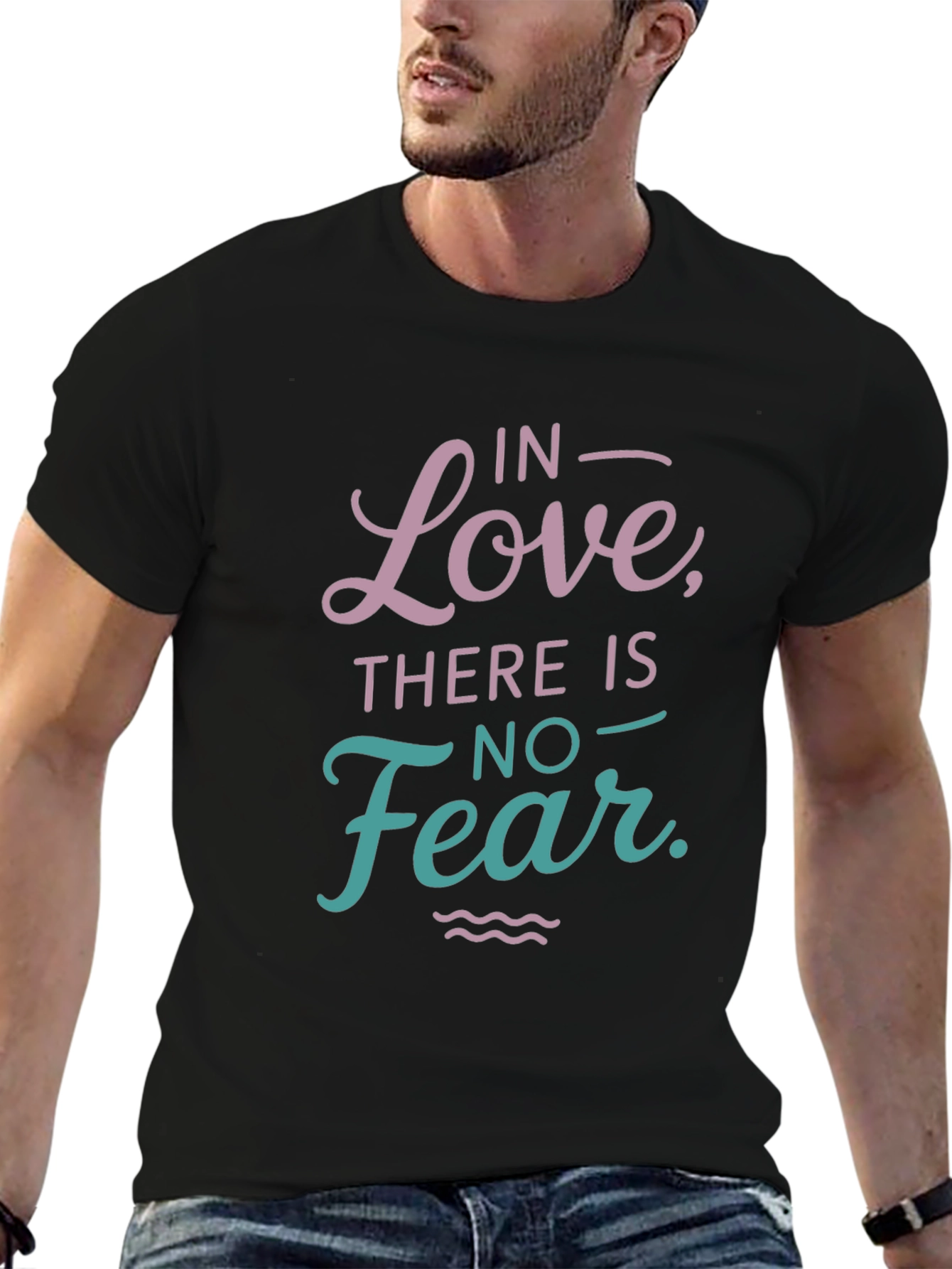 Love Over Fear Graphic Tee - Black Casual Shirt