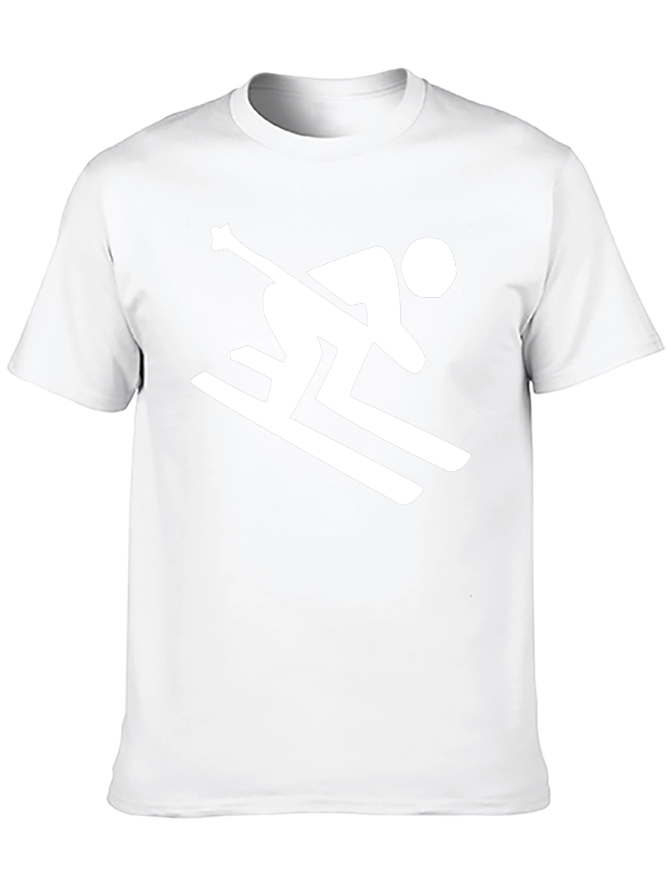 Skiing Silhouette Black T-Shirt