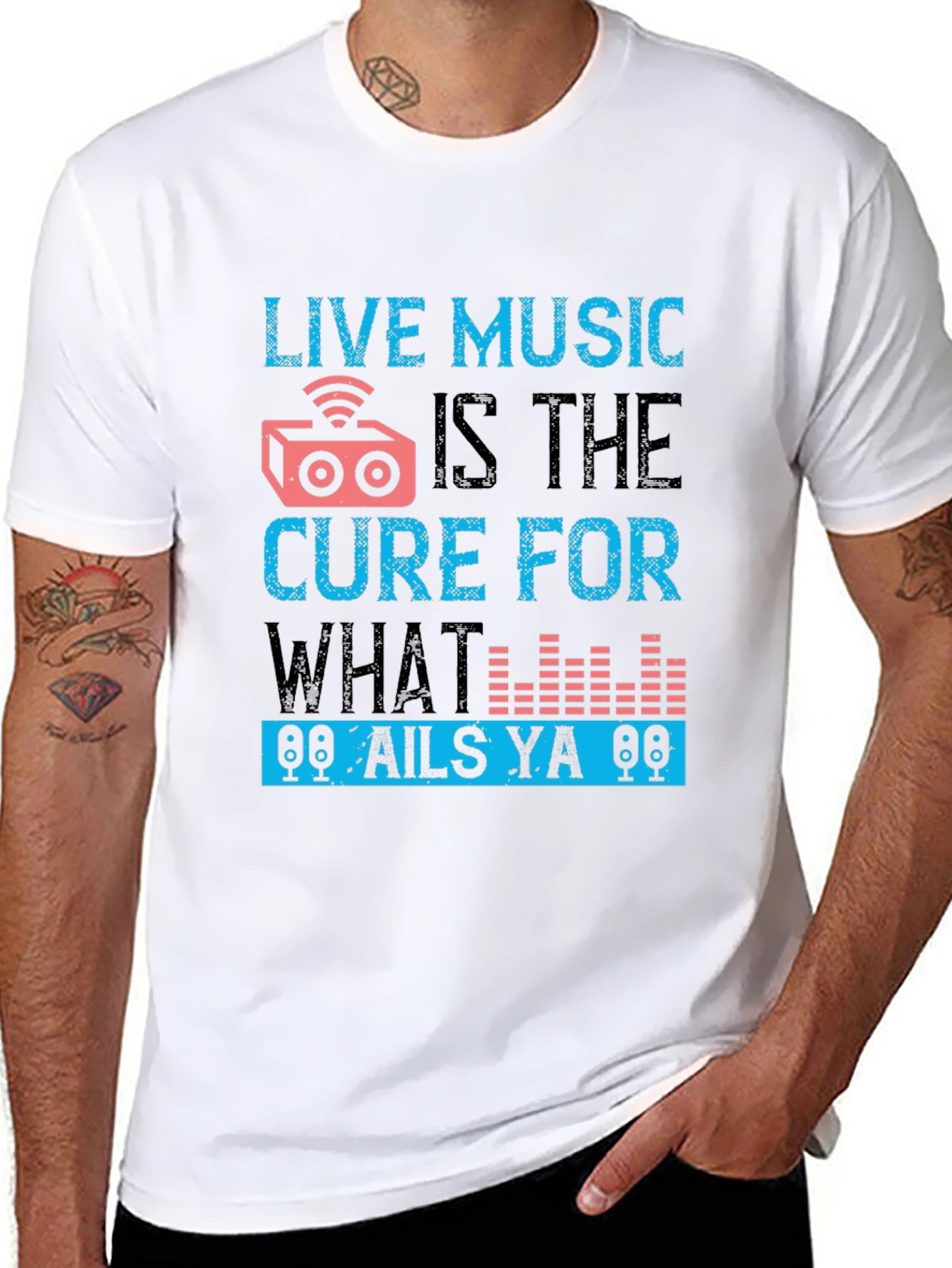 Live Music Cure Graphic Tee - Black