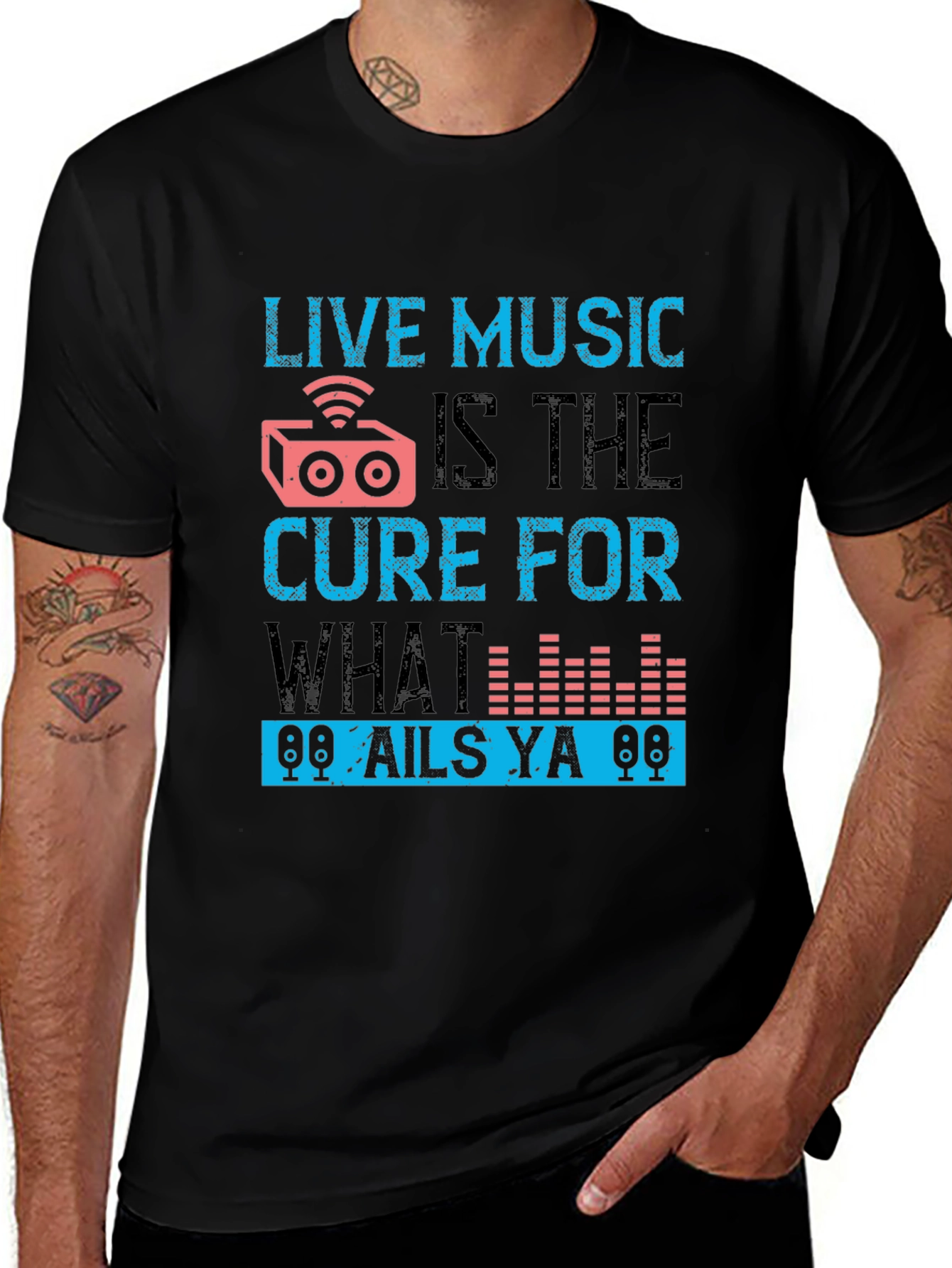 Live Music Cure Graphic Tee - Black
