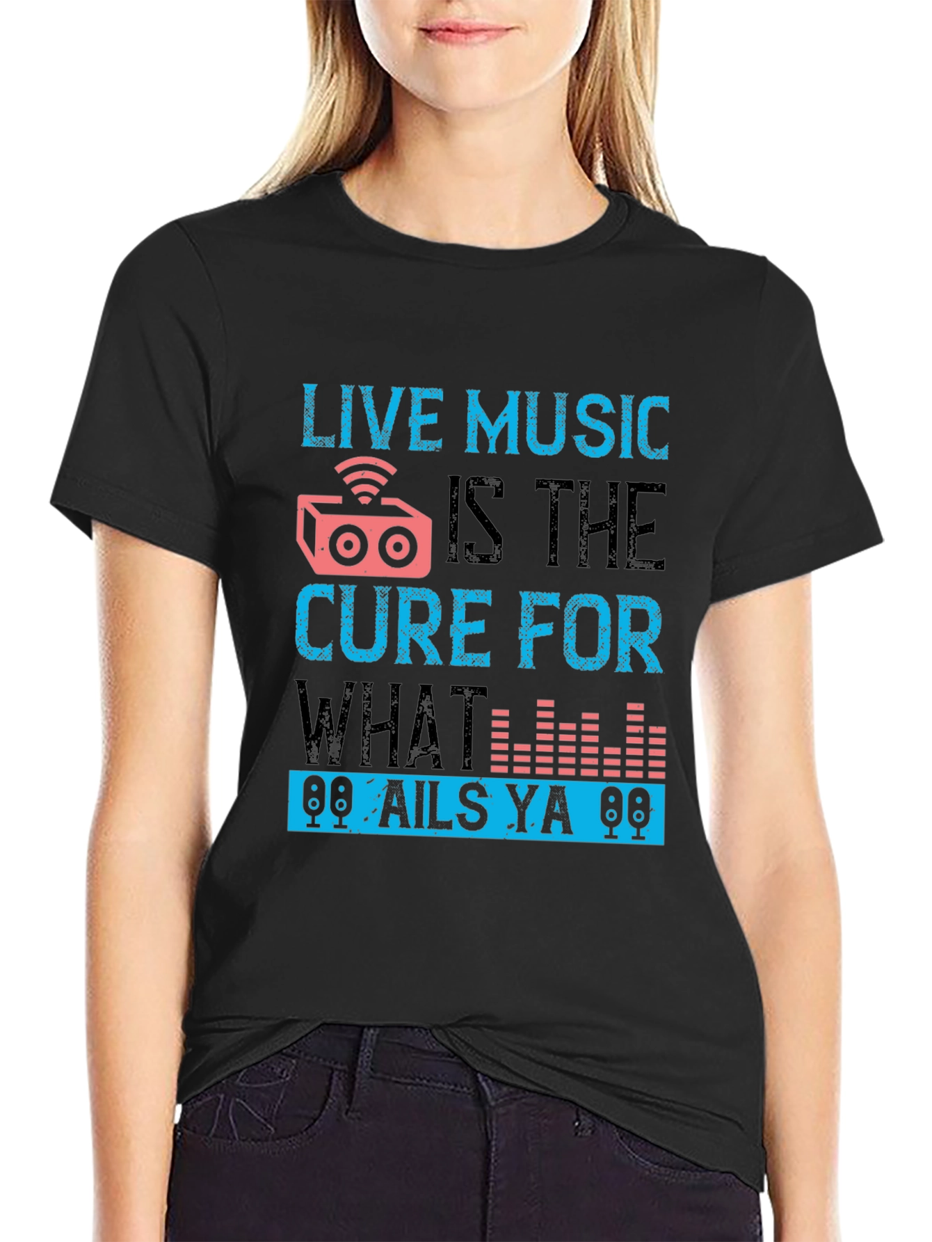Live Music Cure Graphic Tee - Black