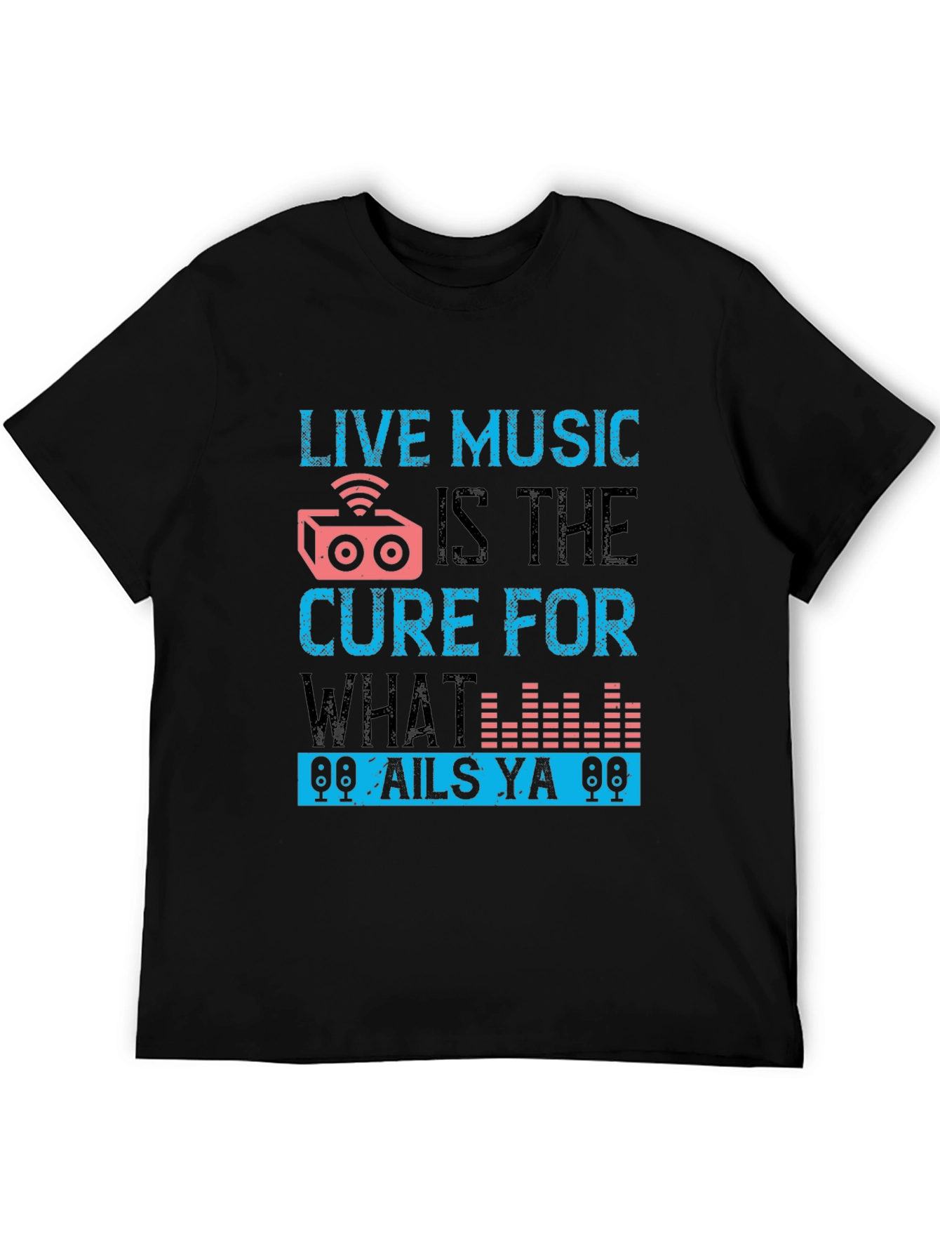 Live Music Cure Graphic Tee - Black