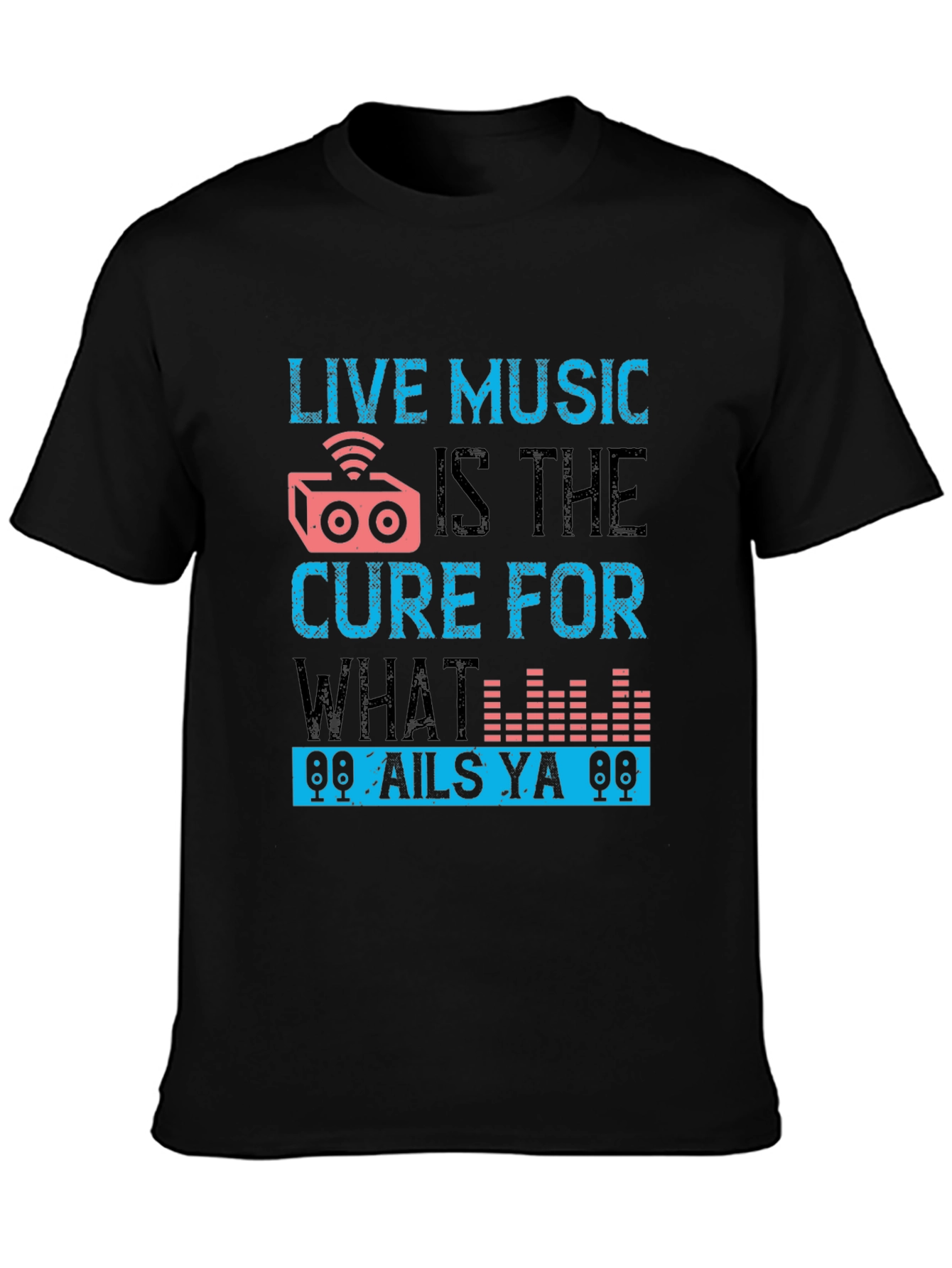 Live Music Cure Graphic Tee - Black