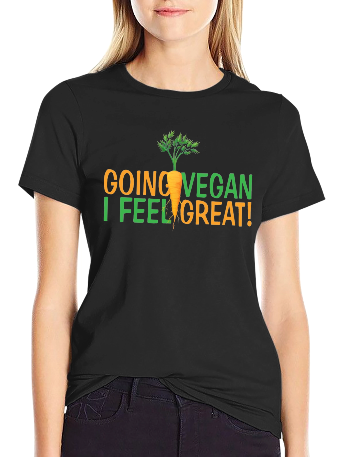 Vegan Graphic T-Shirt - Going Vegan I Feel Great!