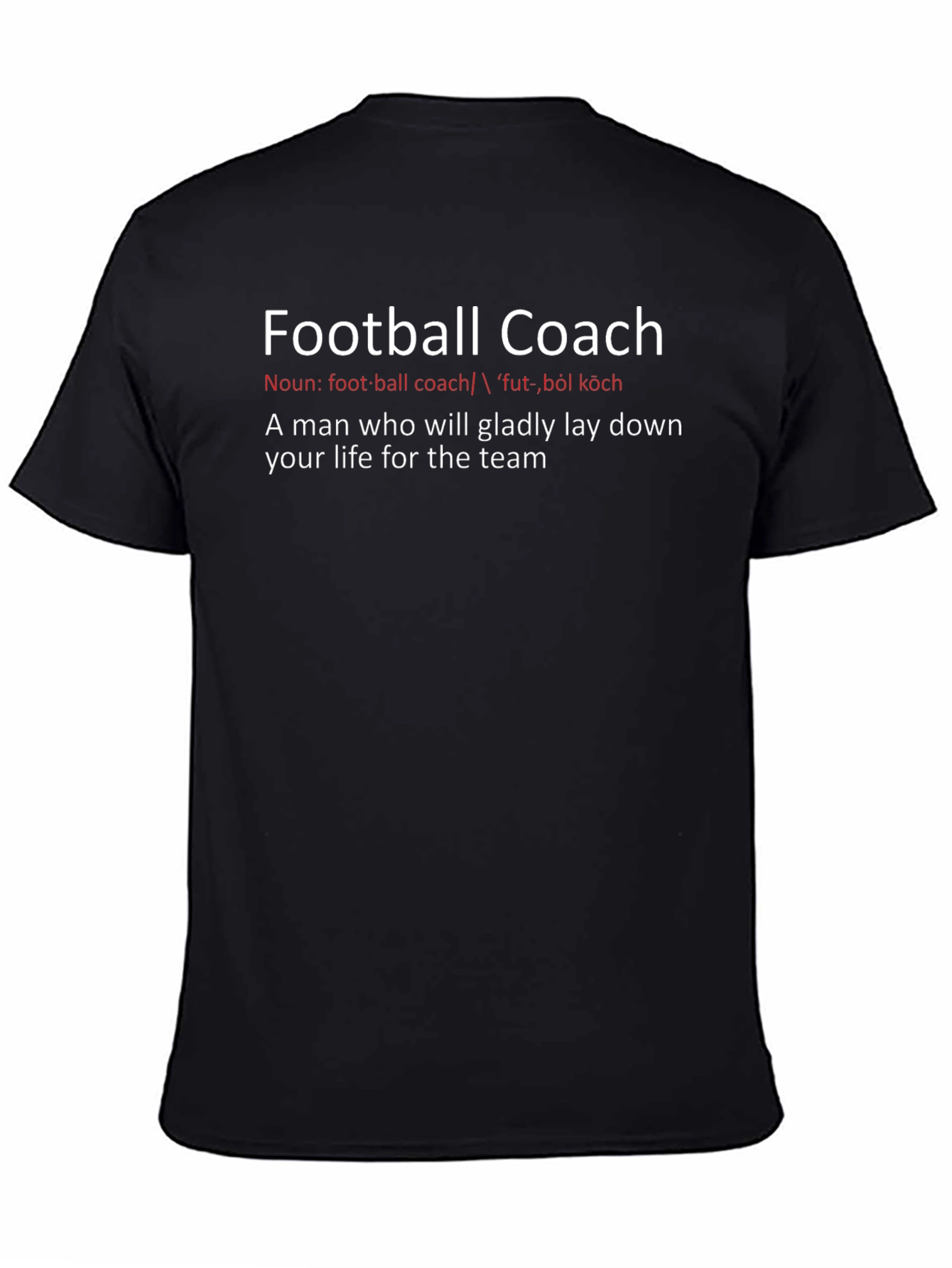 Football Coach Definition Black T-Shirt