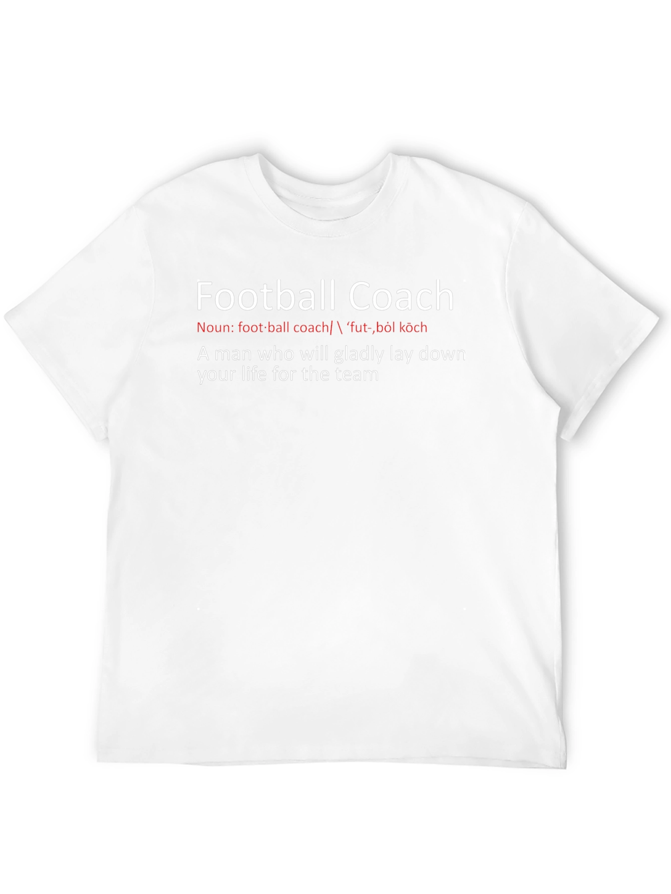 Football Coach Definition Black T-Shirt