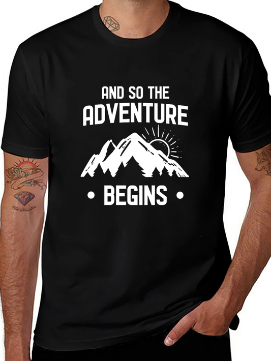 Adventure Begins Black T-Shirt