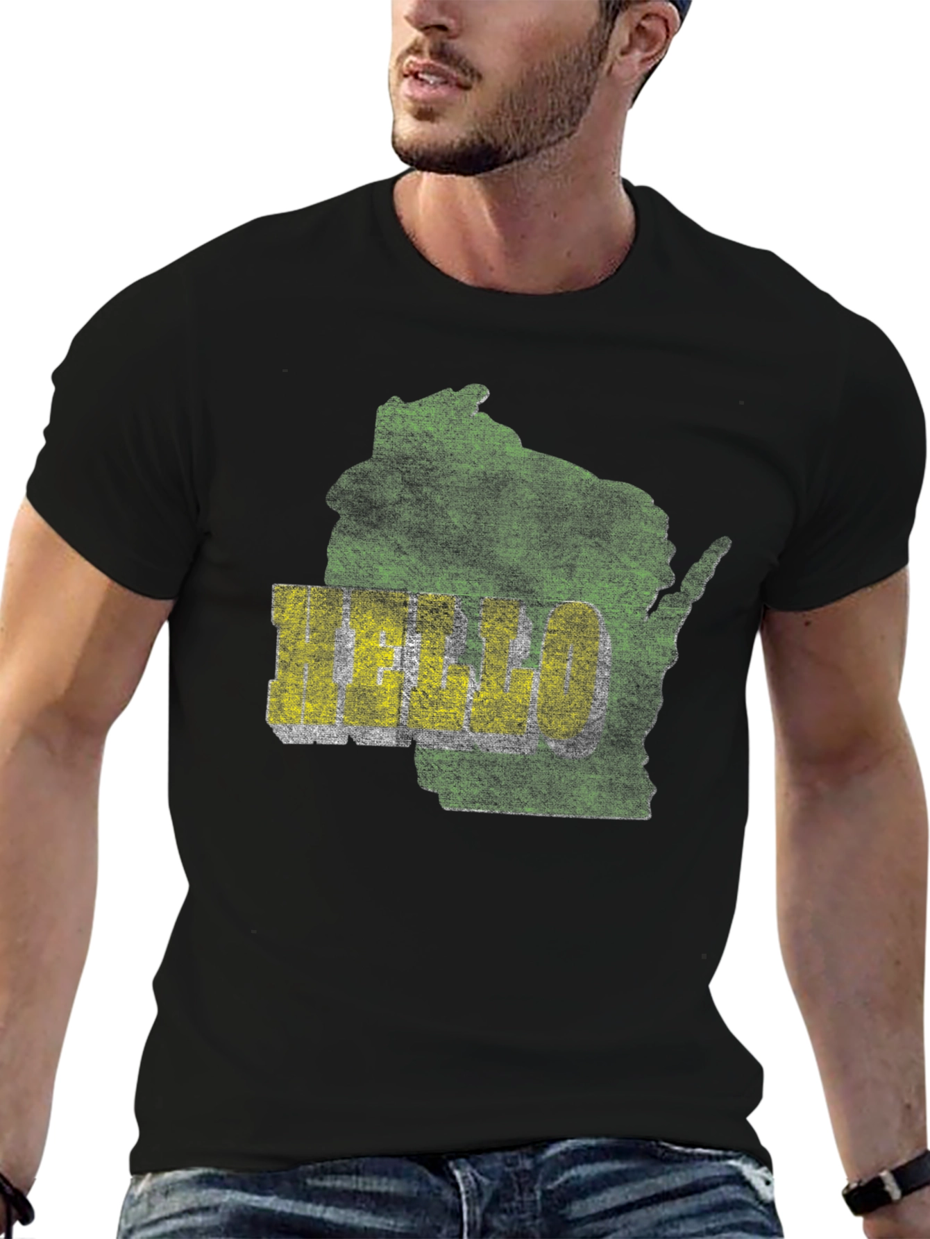 Wisconsin Graphic Tee - Distressed Style