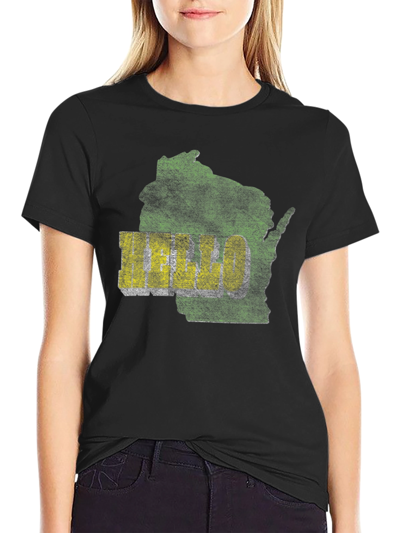 Wisconsin Graphic Tee - Distressed Style