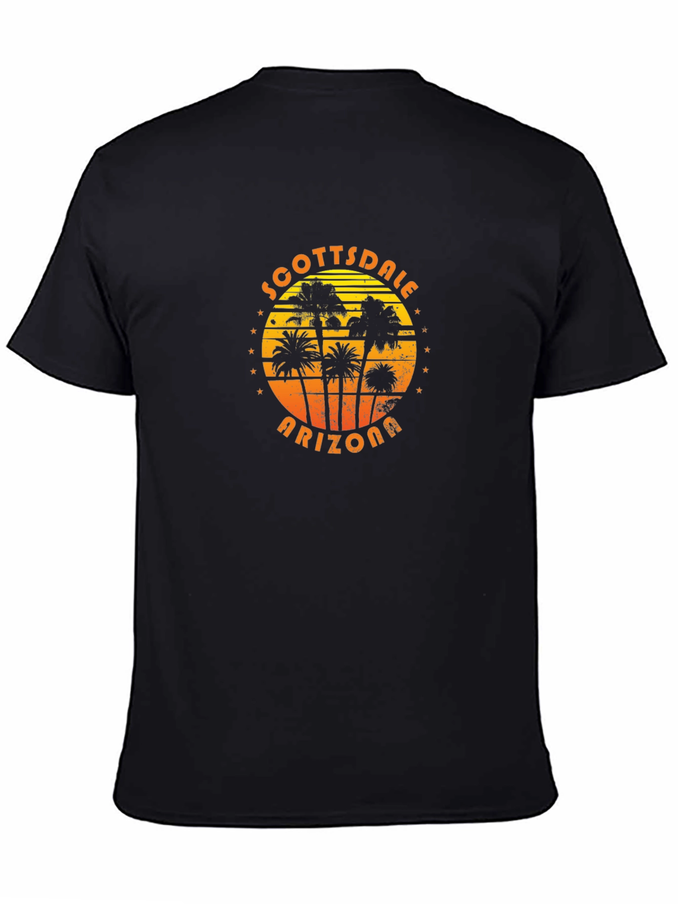 Scottsdale Arizona Palm Tree Black T-Shirt